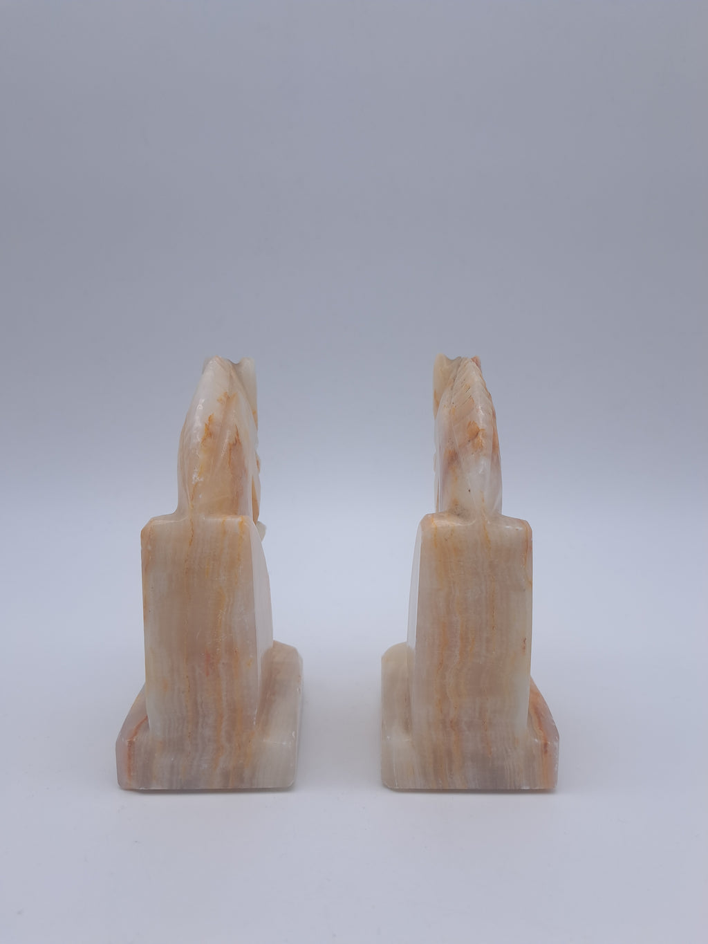 Onyx Horse Heads Bookends, Mexico