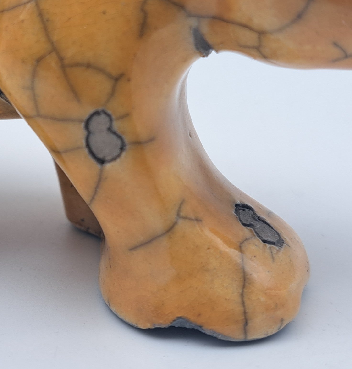 Vintage Fenix Raku Ceramic Cheetah Figurine – Signed South African Studio Pottery Leopard Cub