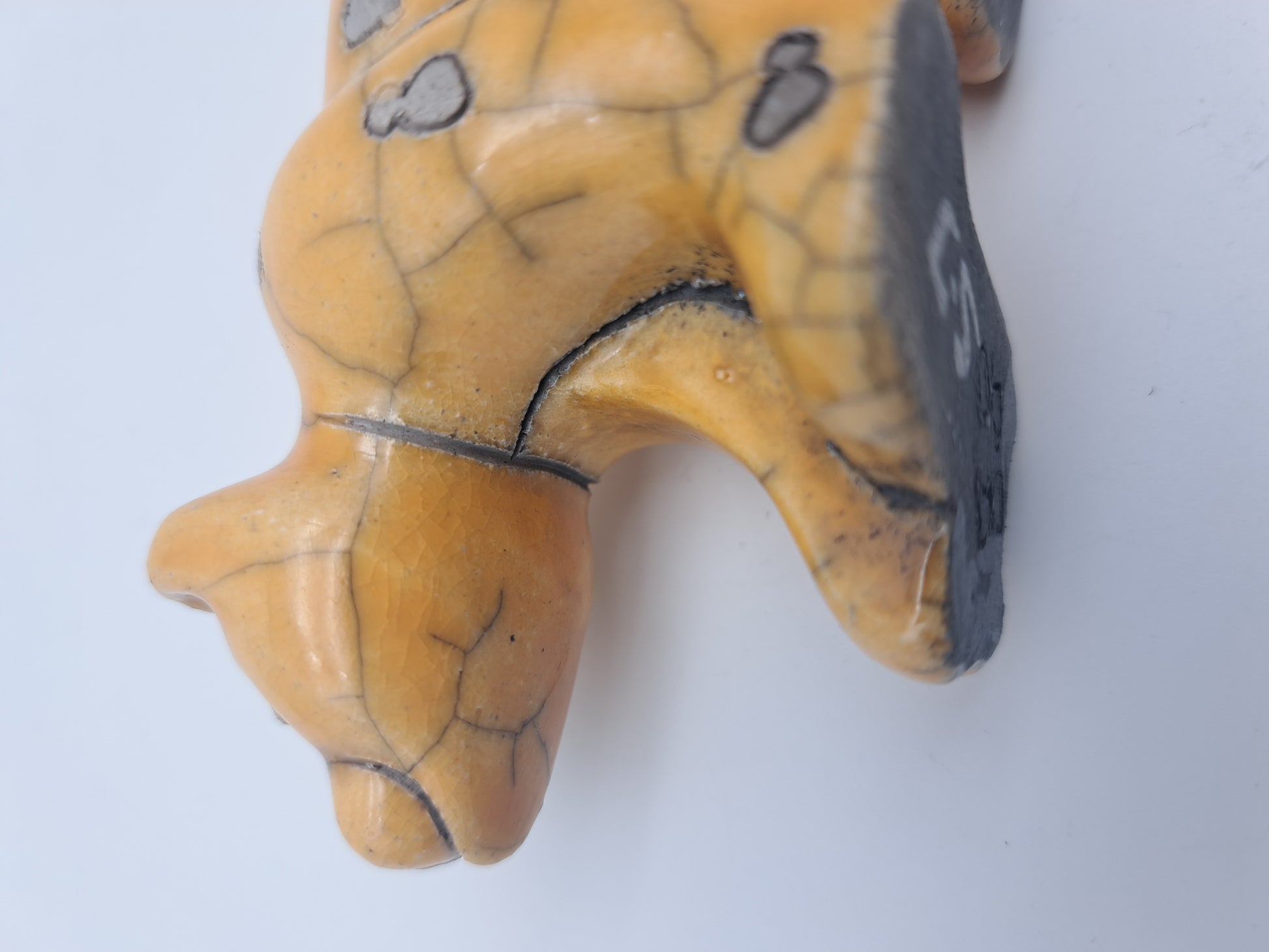 Vintage Fenix Raku Ceramic Cheetah Figurine – Signed South African Studio Pottery Leopard Cub