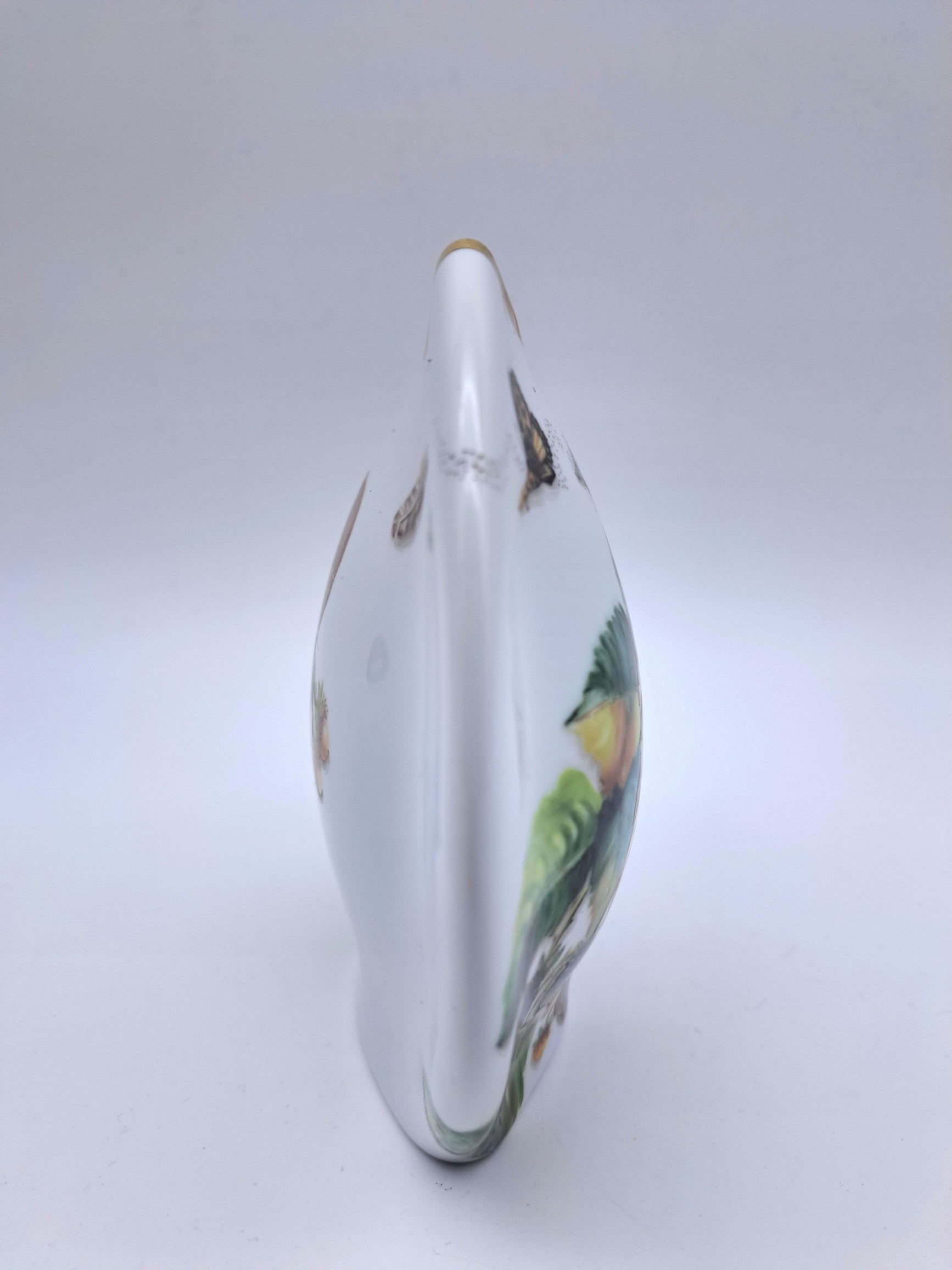 Rare Tettau Bavaria Hand-Painted Mouse and  Blackberry Vase by Jacqueline Rumball (1993)