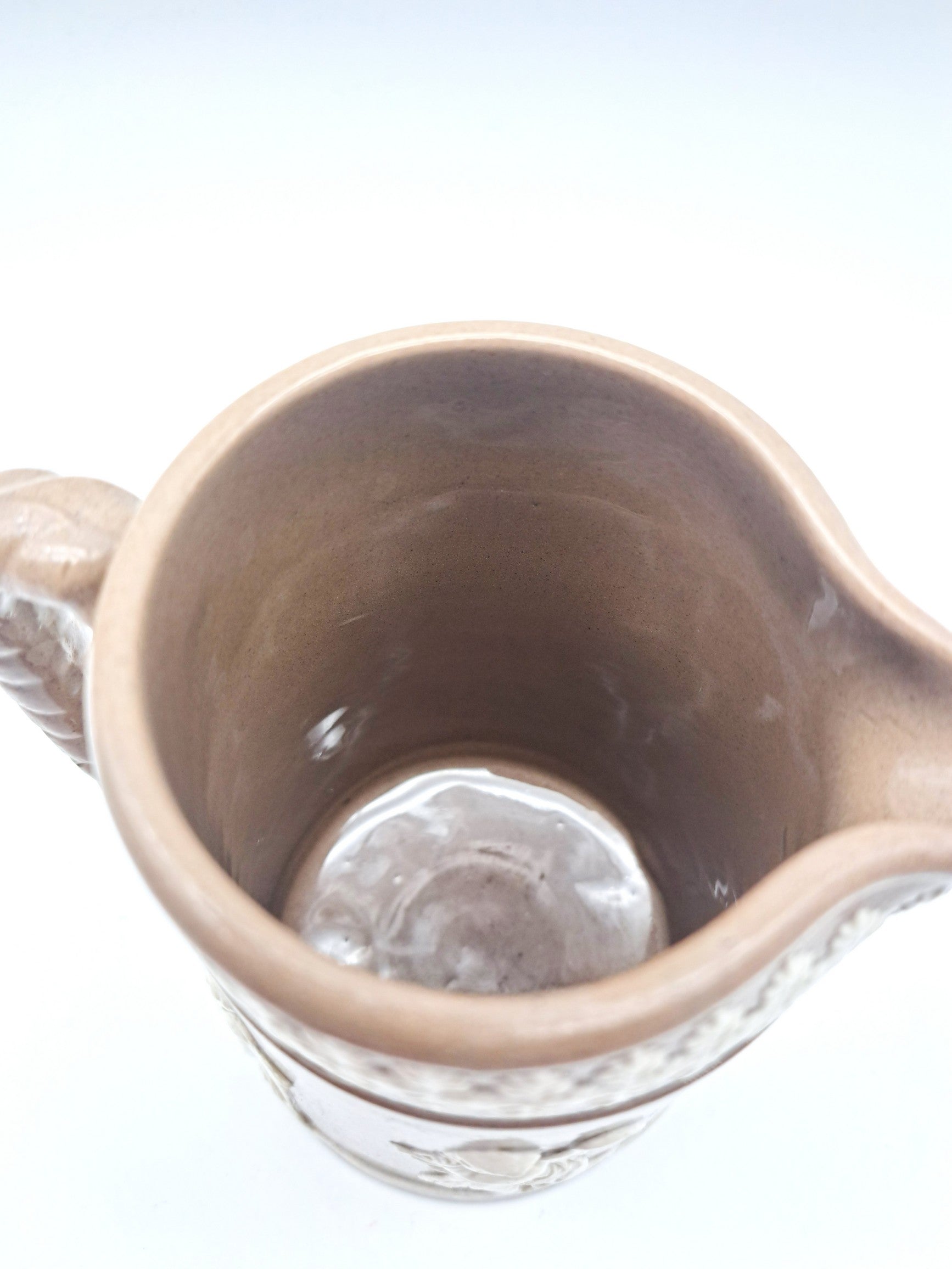 Antique Dudson Brown Jasperware Cherub Jug Pitcher, c. 1890s