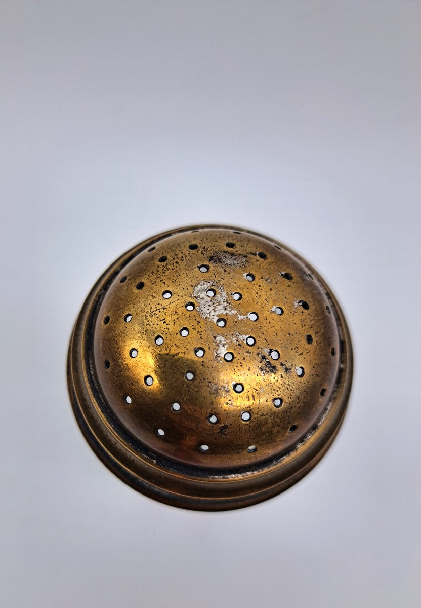 Antique Victorian Diamond-Cut Glass "Lighthouse" Sugar Sifter