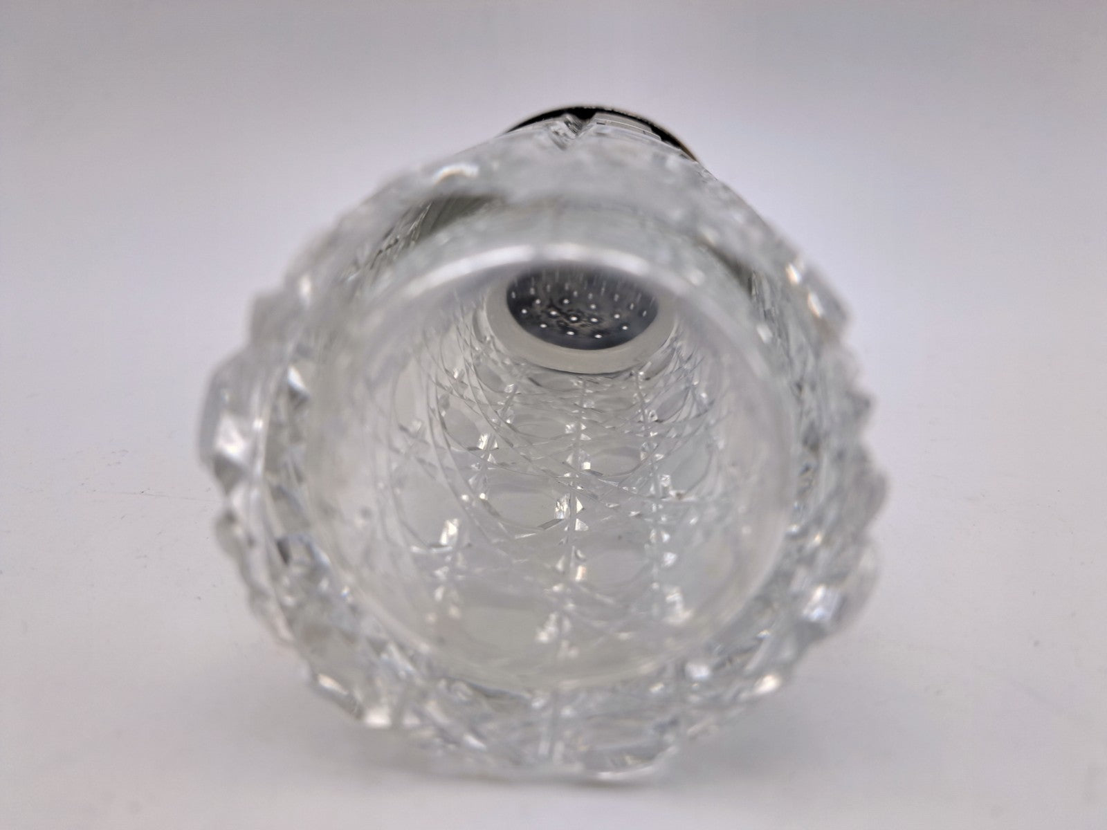 Antique Victorian Diamond-Cut Glass "Lighthouse" Sugar Sifter