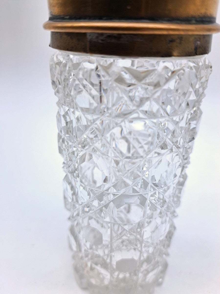 Antique Victorian Diamond-Cut Glass "Lighthouse" Sugar Sifter
