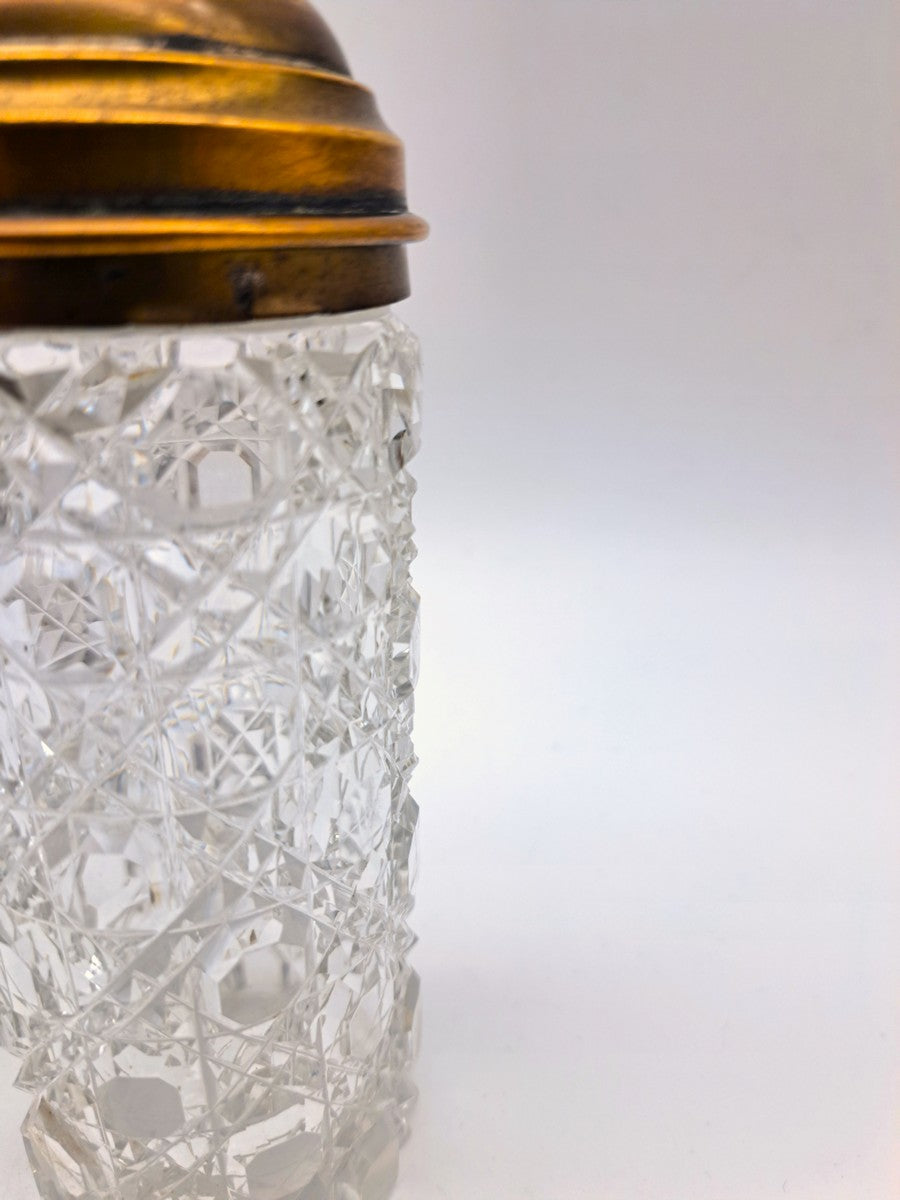 Antique Victorian Diamond-Cut Glass "Lighthouse" Sugar Sifter