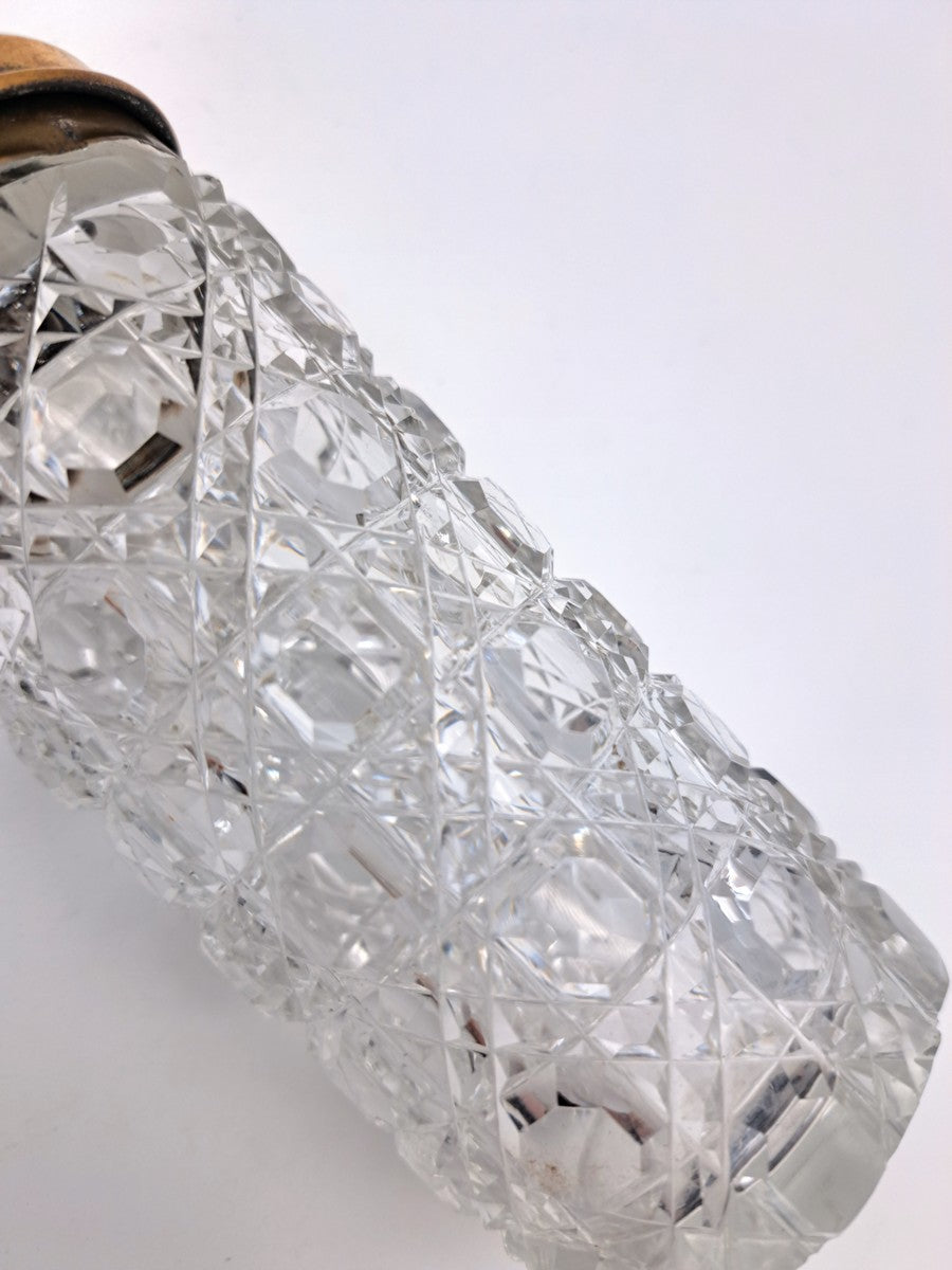 Antique Victorian Diamond-Cut Glass "Lighthouse" Sugar Sifter