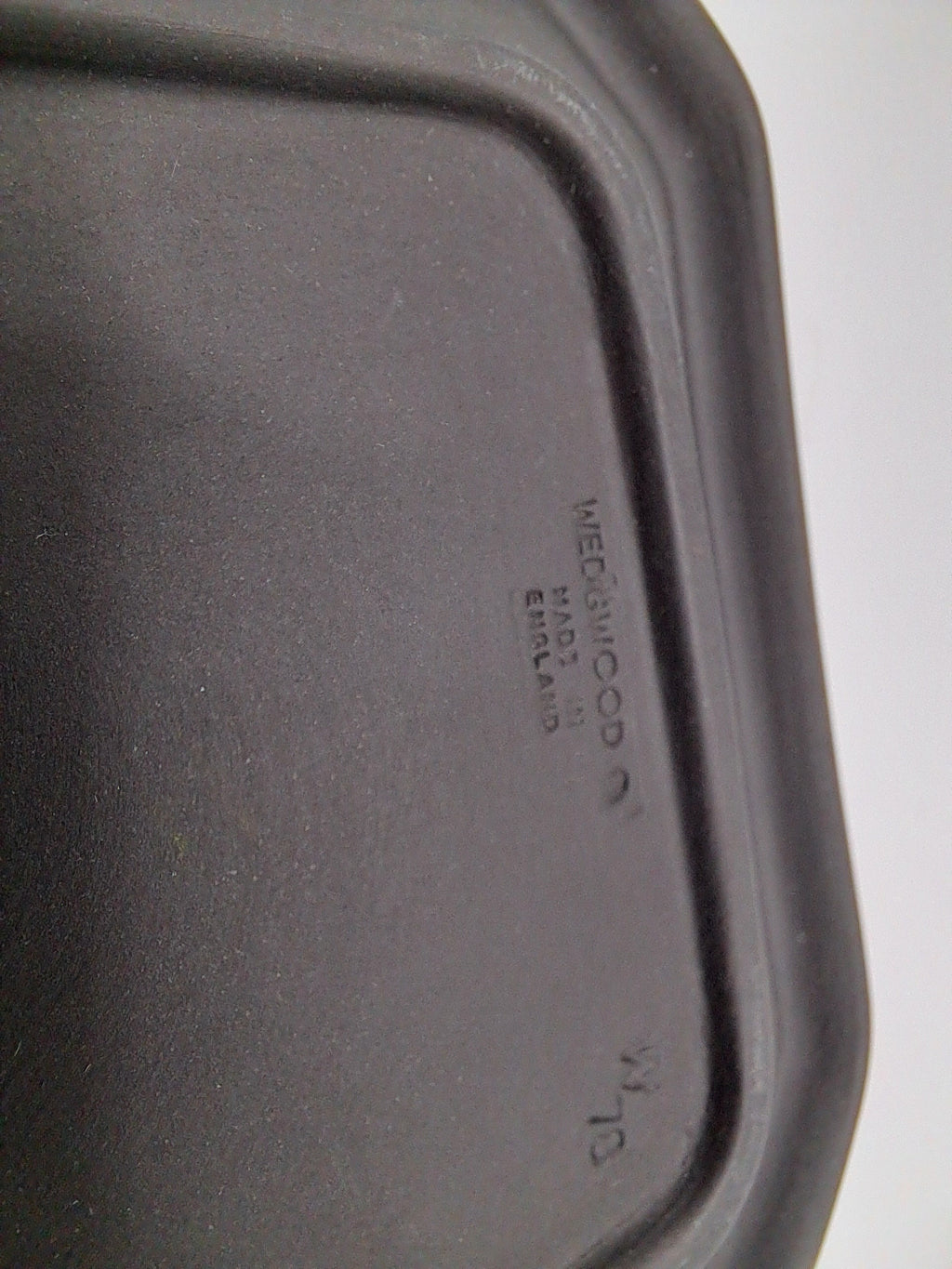 Wedgwood Black Basalt Egyptian Collection Sphinx Square Pin Tray / Trinket Dish