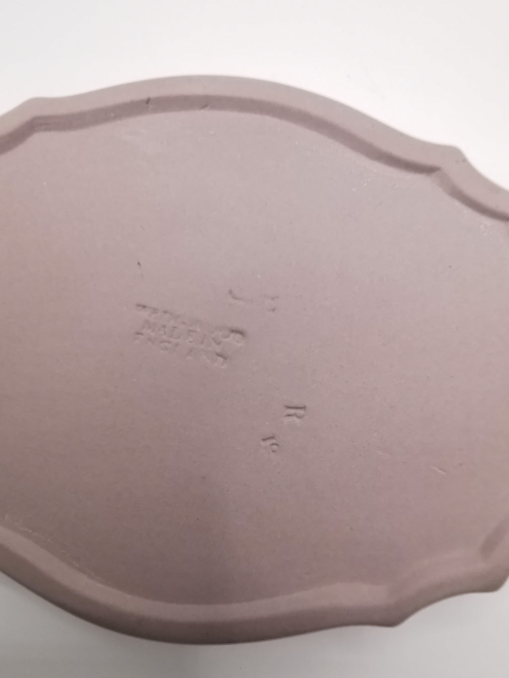 Vintage Wedgwood Lilac Jasperware Oval Scalloped Trinket Dish