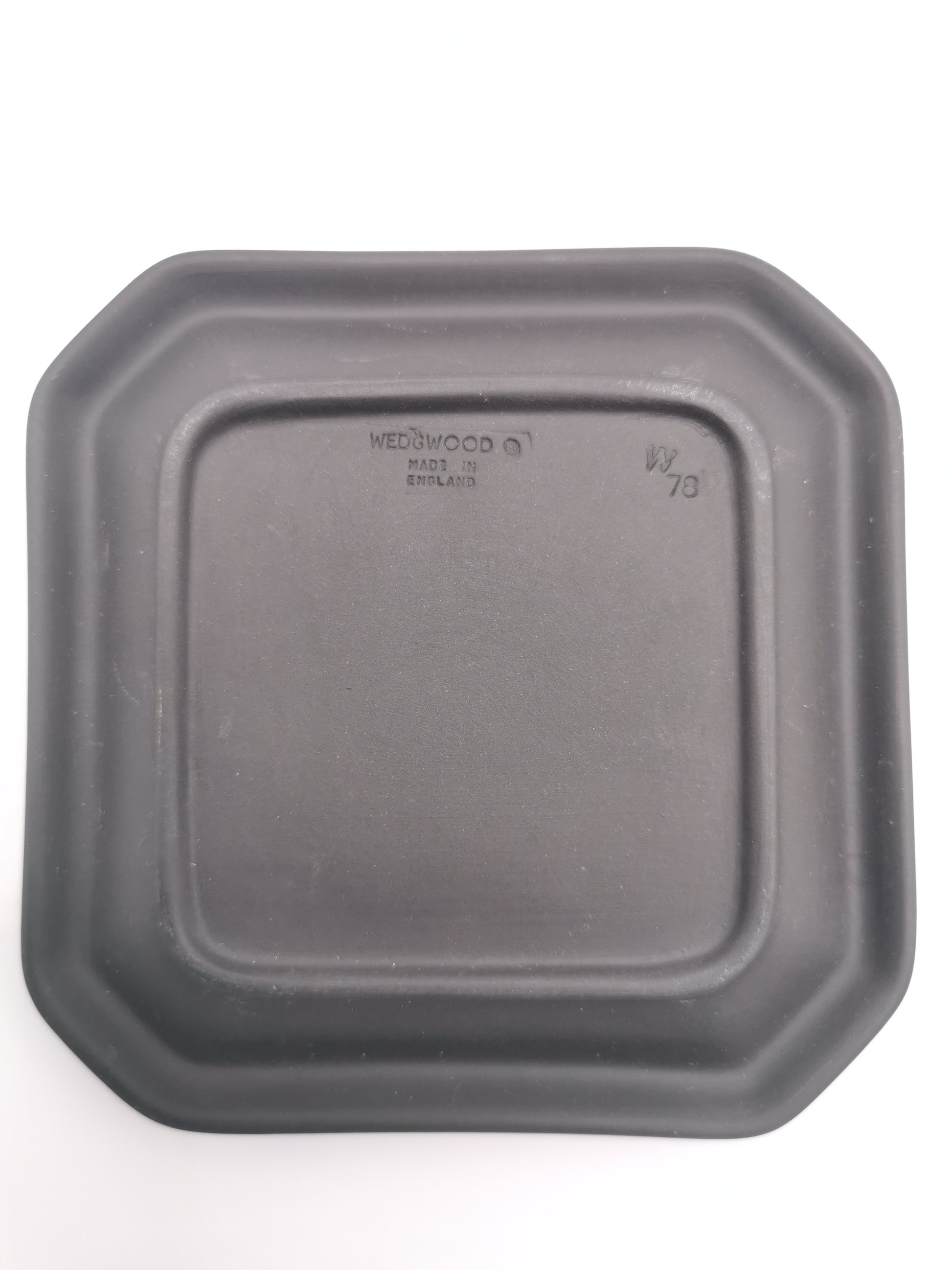 Wedgwood Black Basalt Egyptian Collection Sphinx Square Pin Tray / Trinket Dish