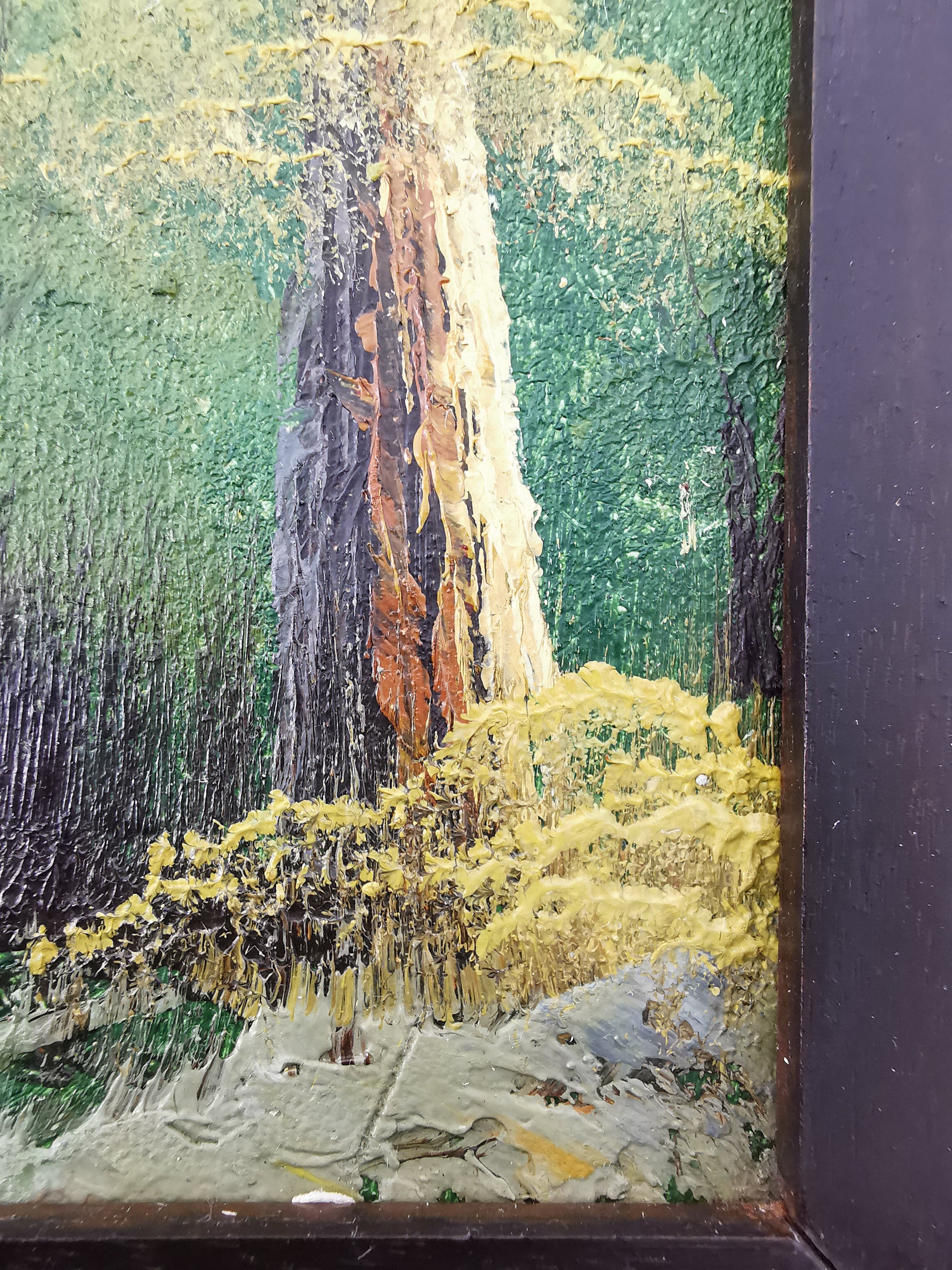 Original Vintage Oil Painting Mountain Landscape