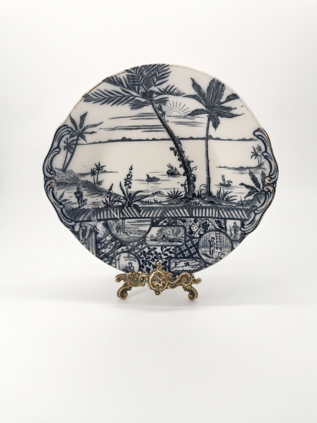 Antique J.G. Late Mayers Crusoe plate