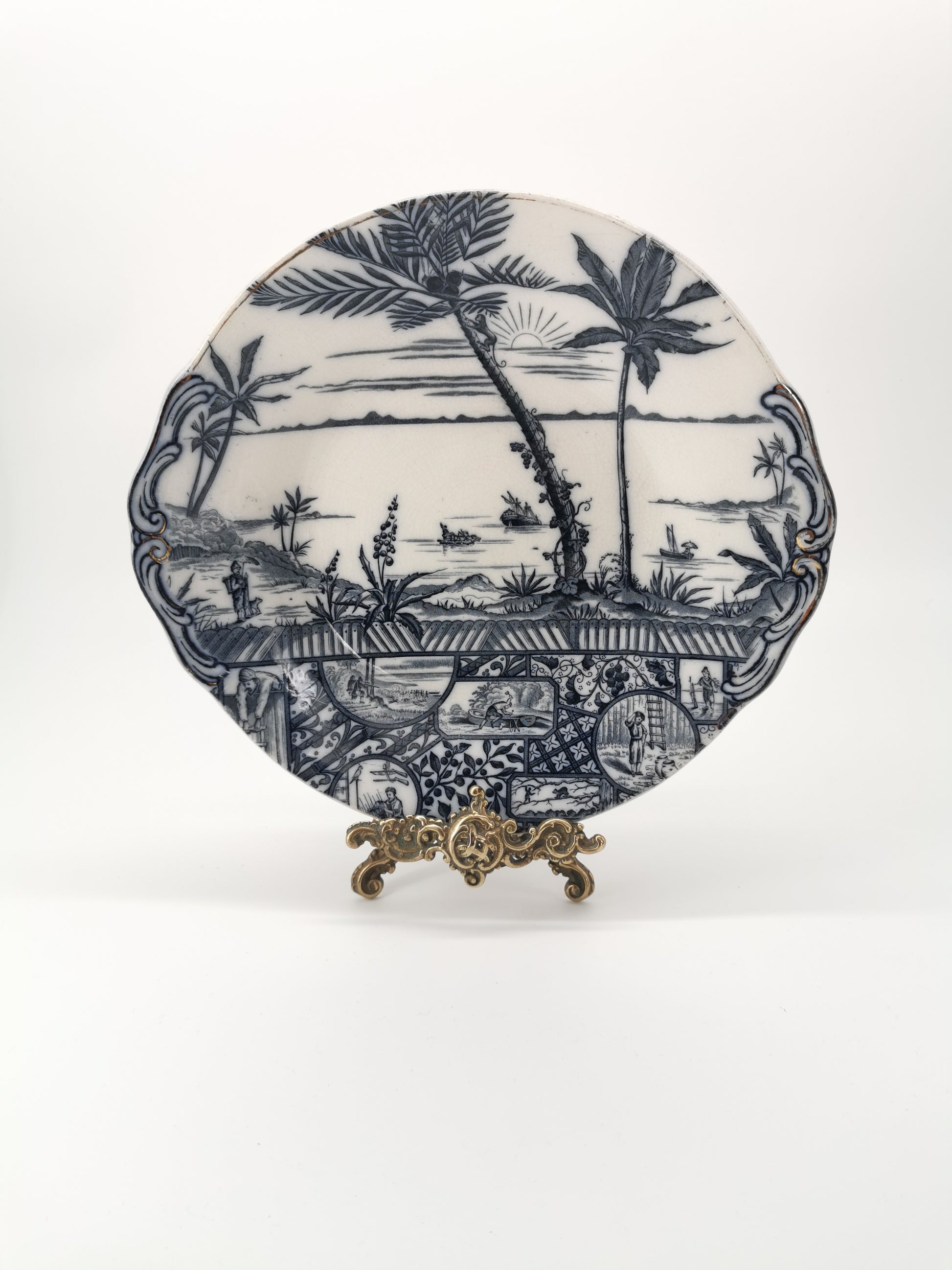 Antique J.G. Late Mayers Crusoe plate