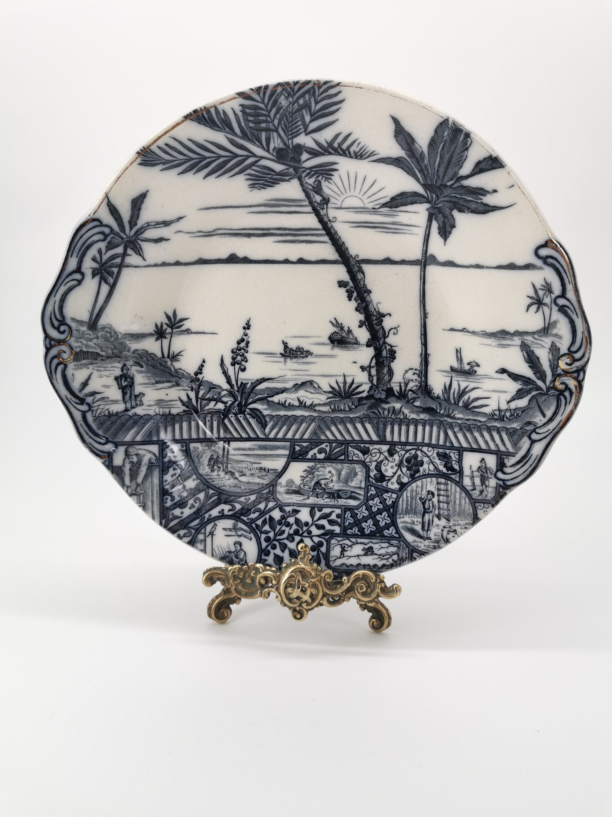 Antique J.G. Late Mayers Crusoe plate