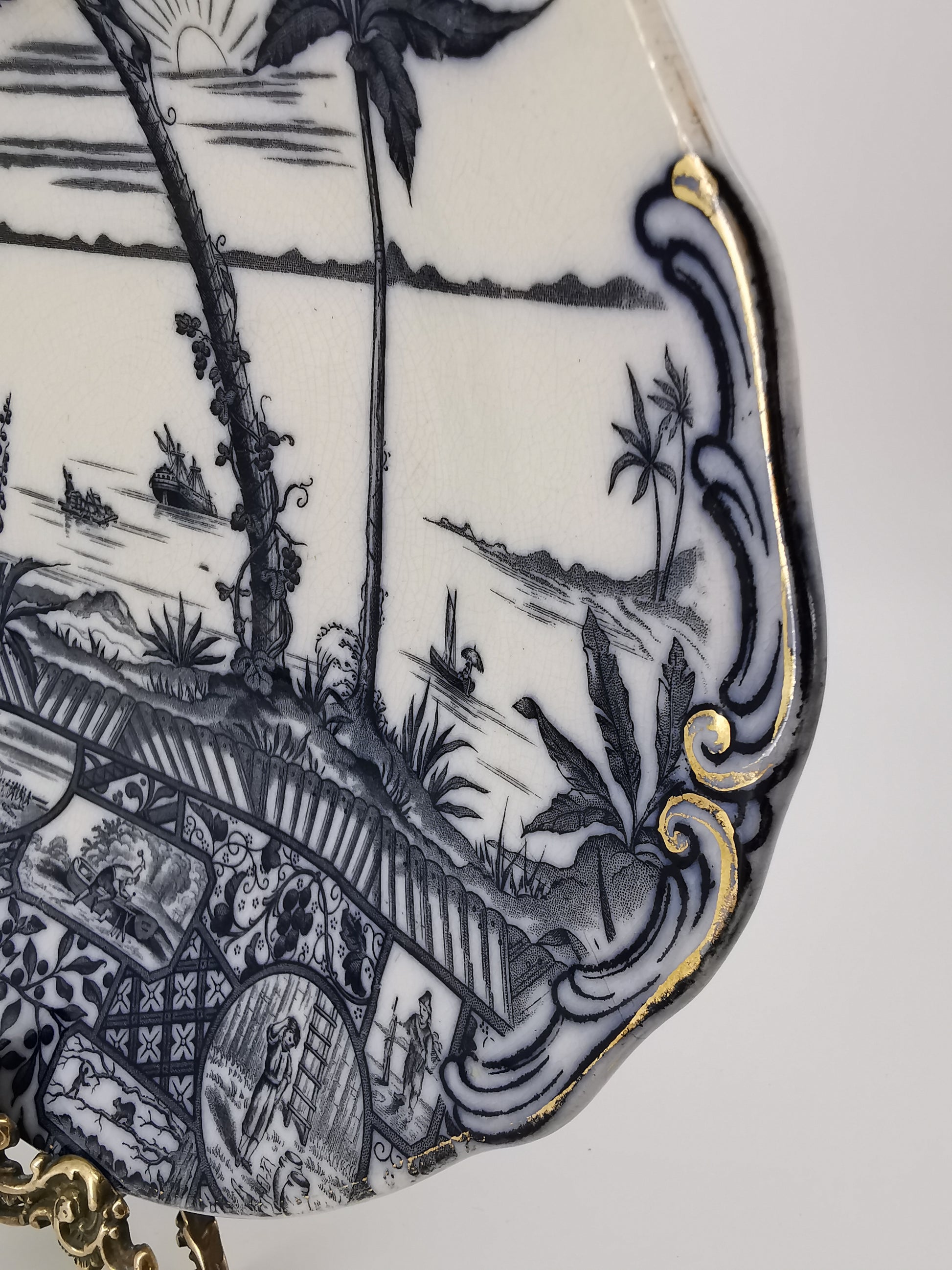 Antique J.G. Late Mayers Crusoe plate