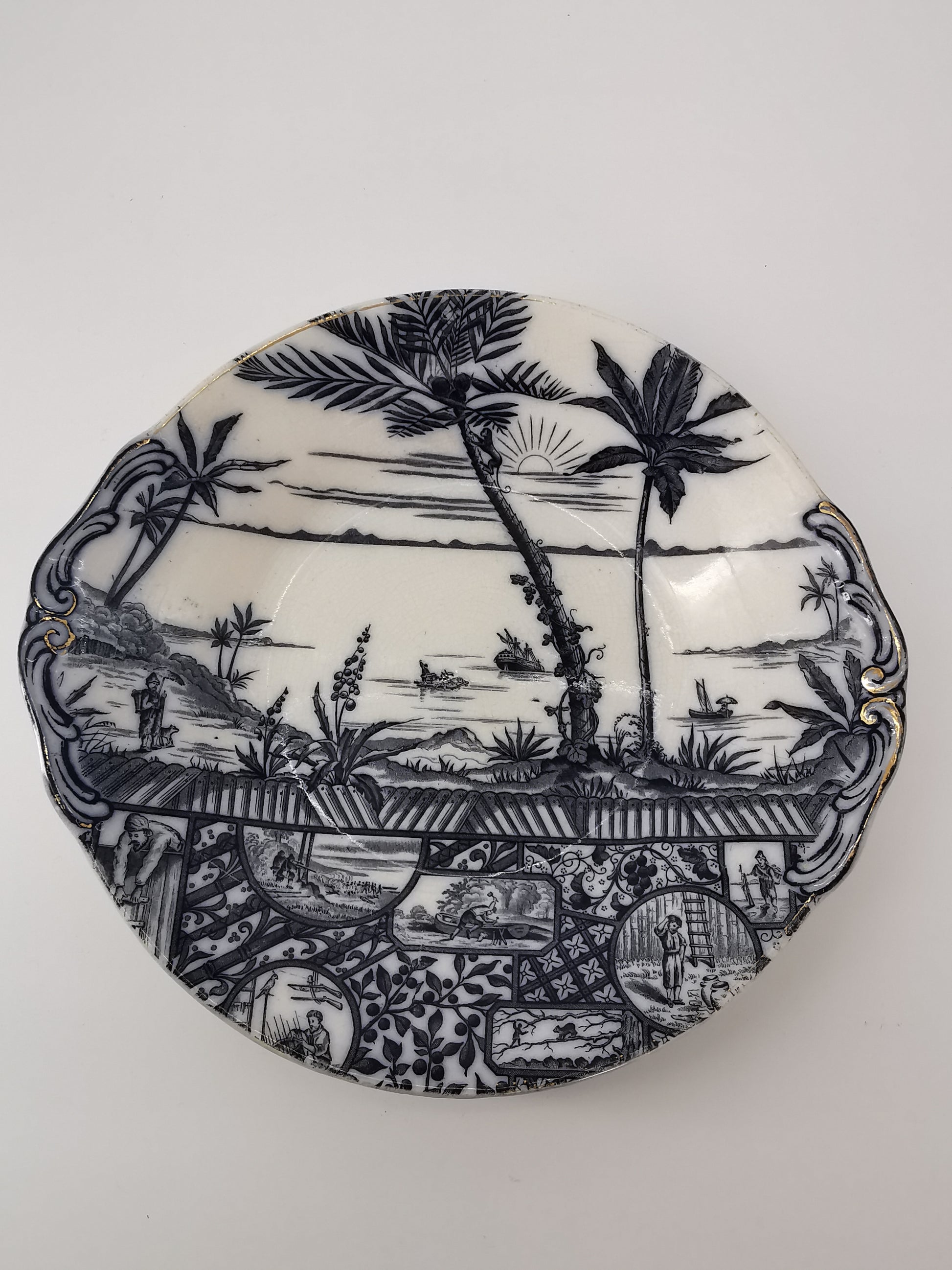 Antique J.G. Late Mayers Crusoe plate