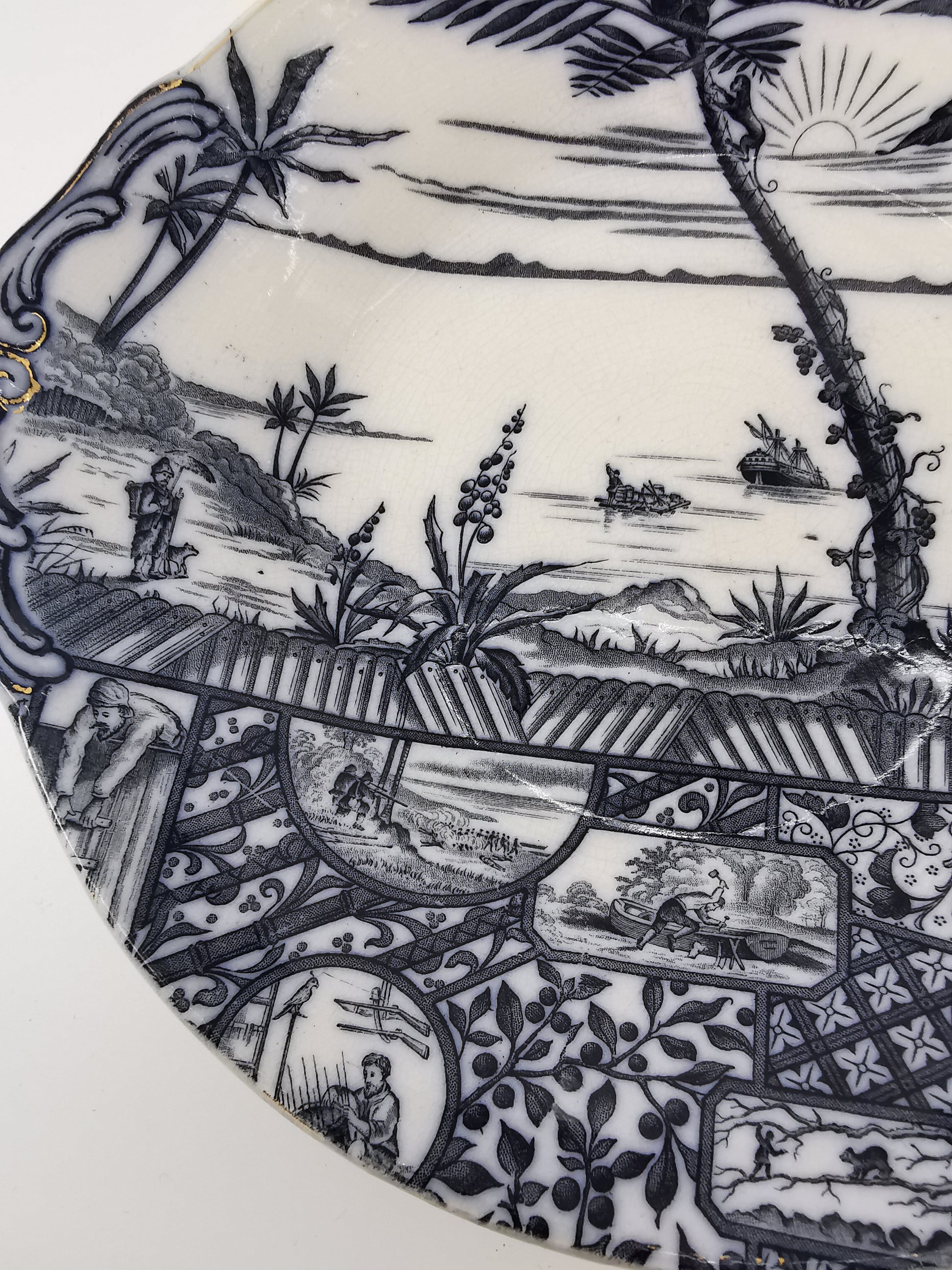 Antique J.G. Late Mayers Crusoe plate