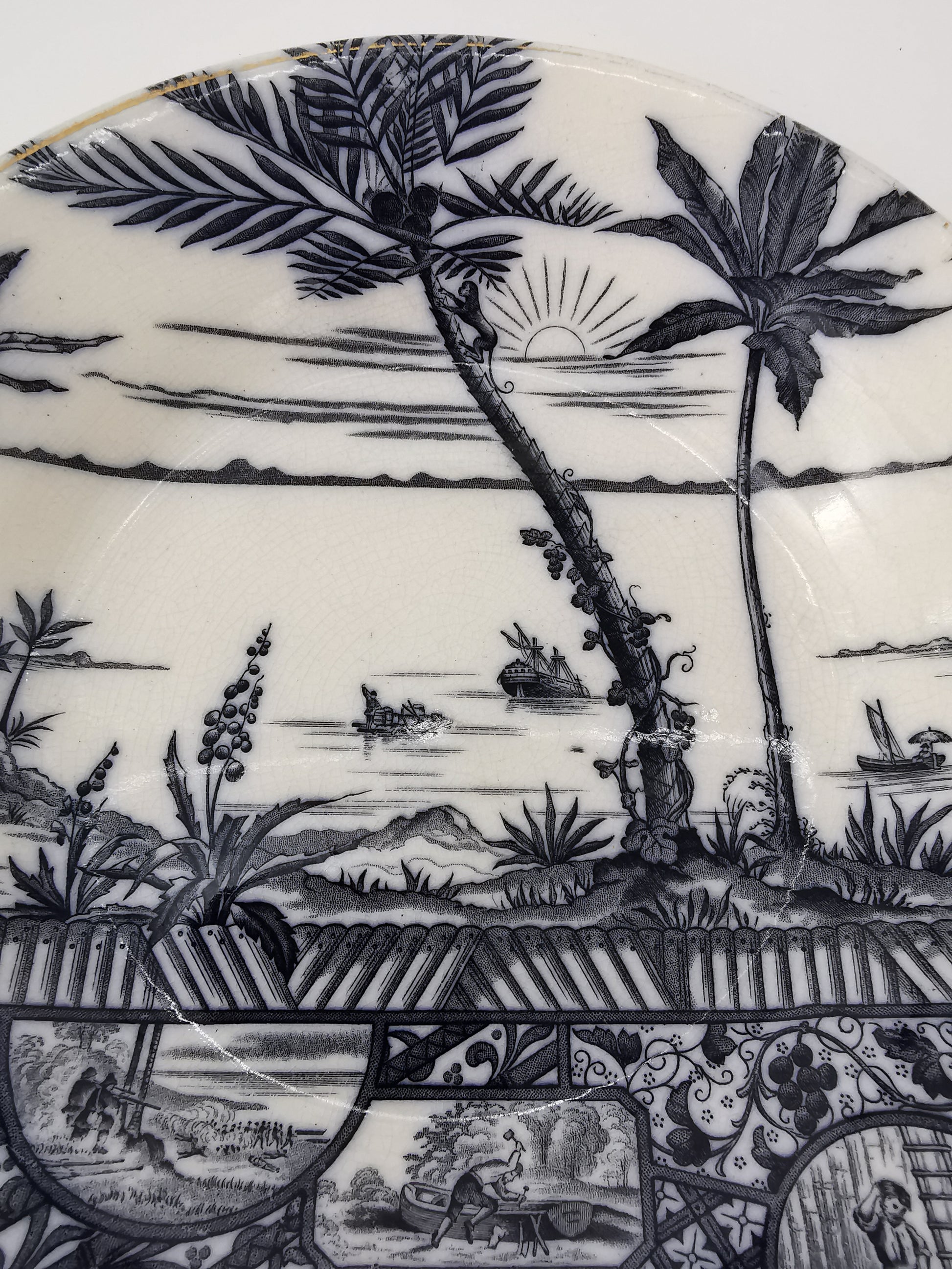 Antique J.G. Late Mayers Crusoe plate