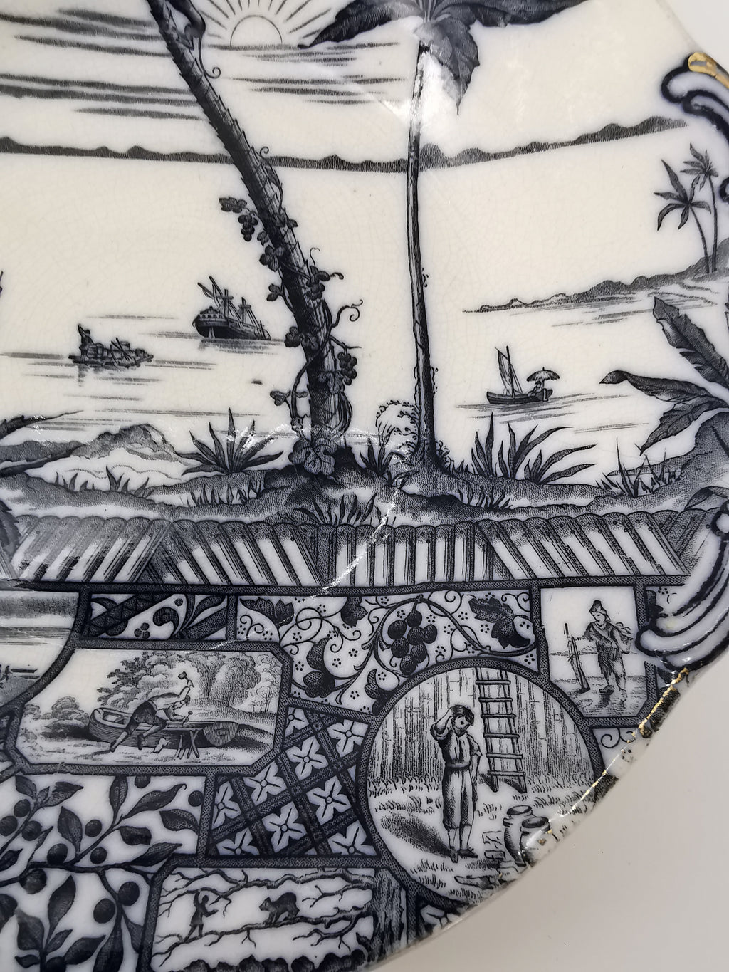 Antique J.G. Late Mayers Crusoe plate