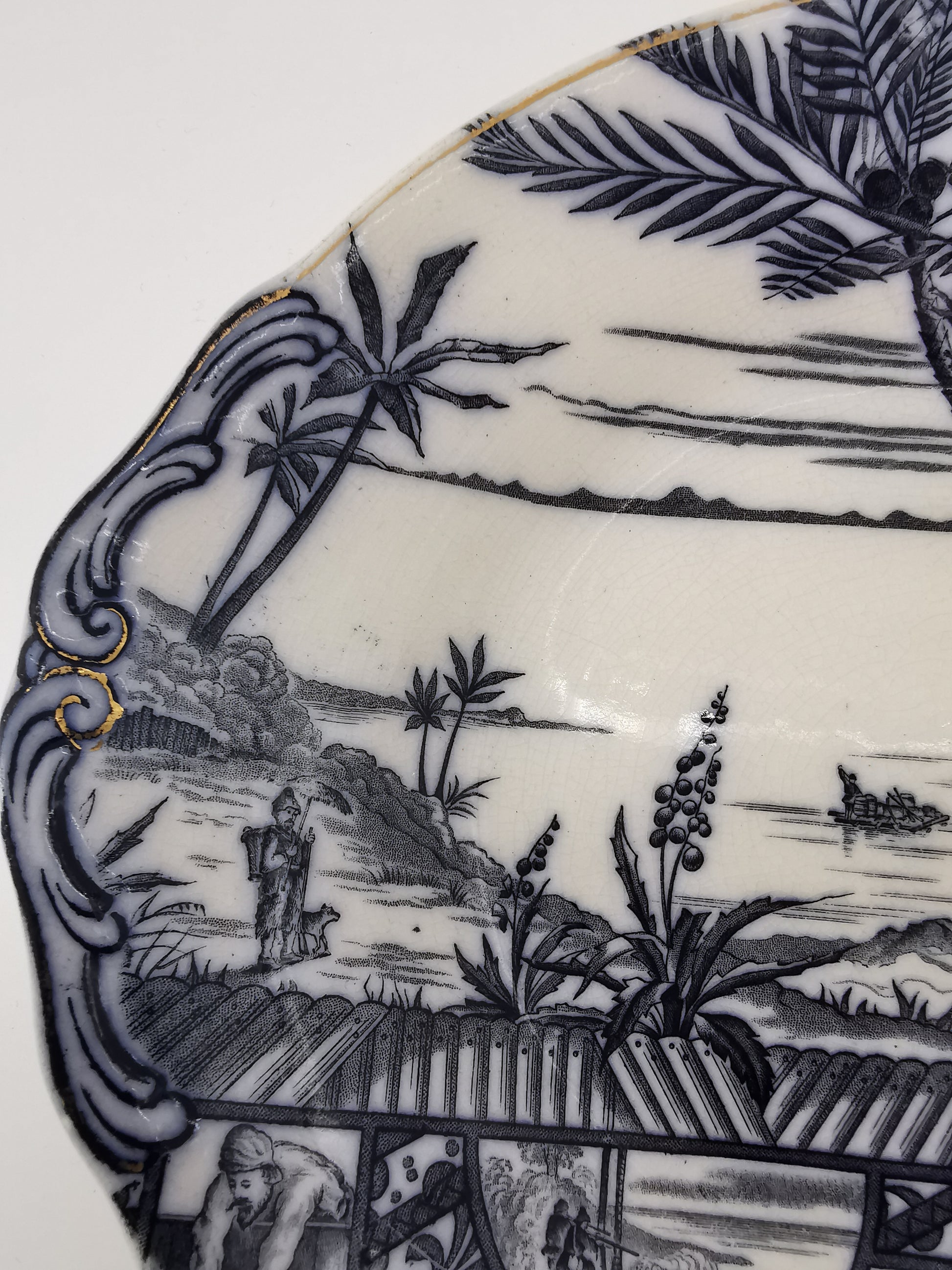 Antique J.G. Late Mayers Crusoe plate