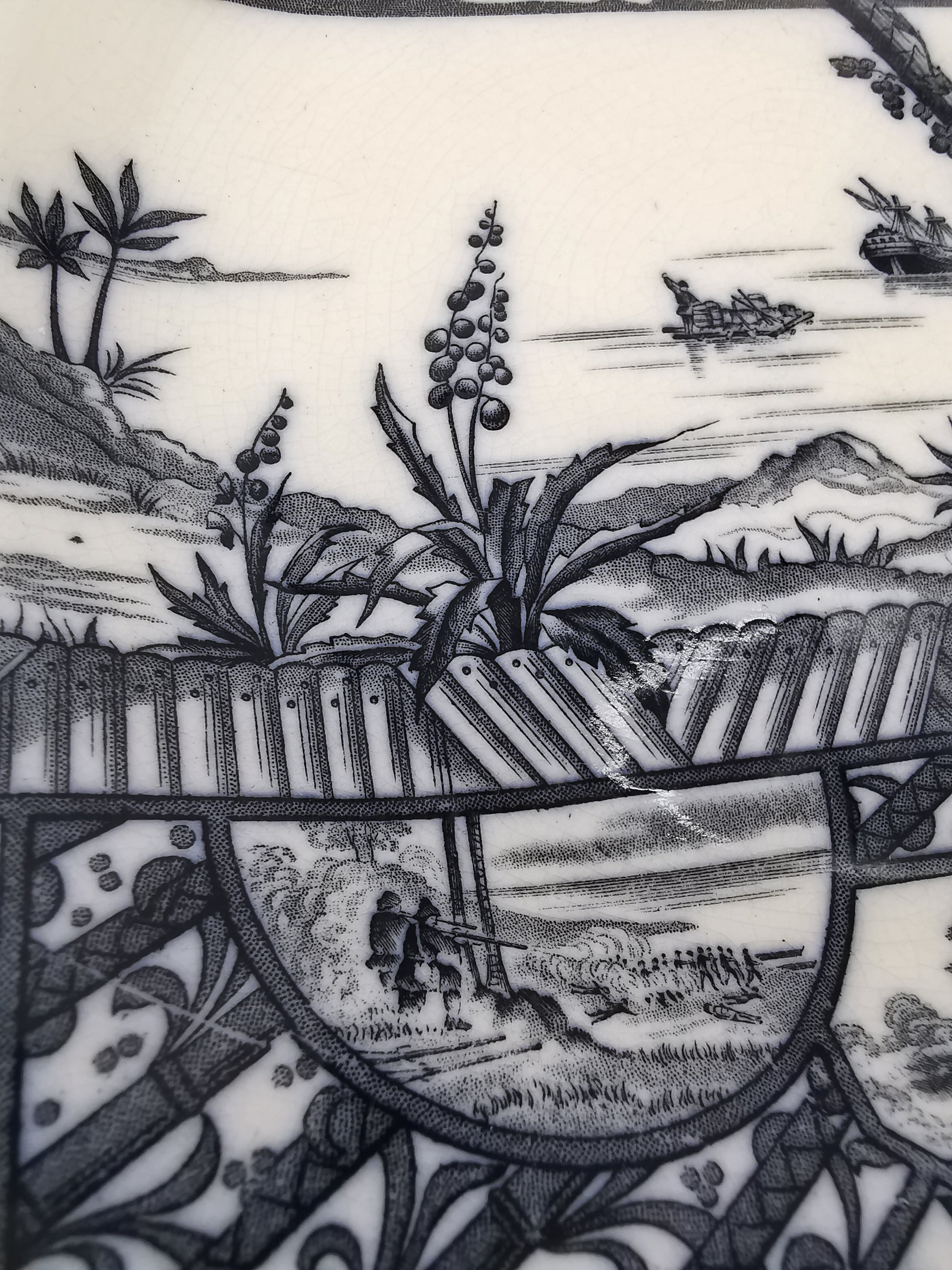 Antique J.G. Late Mayers Crusoe plate