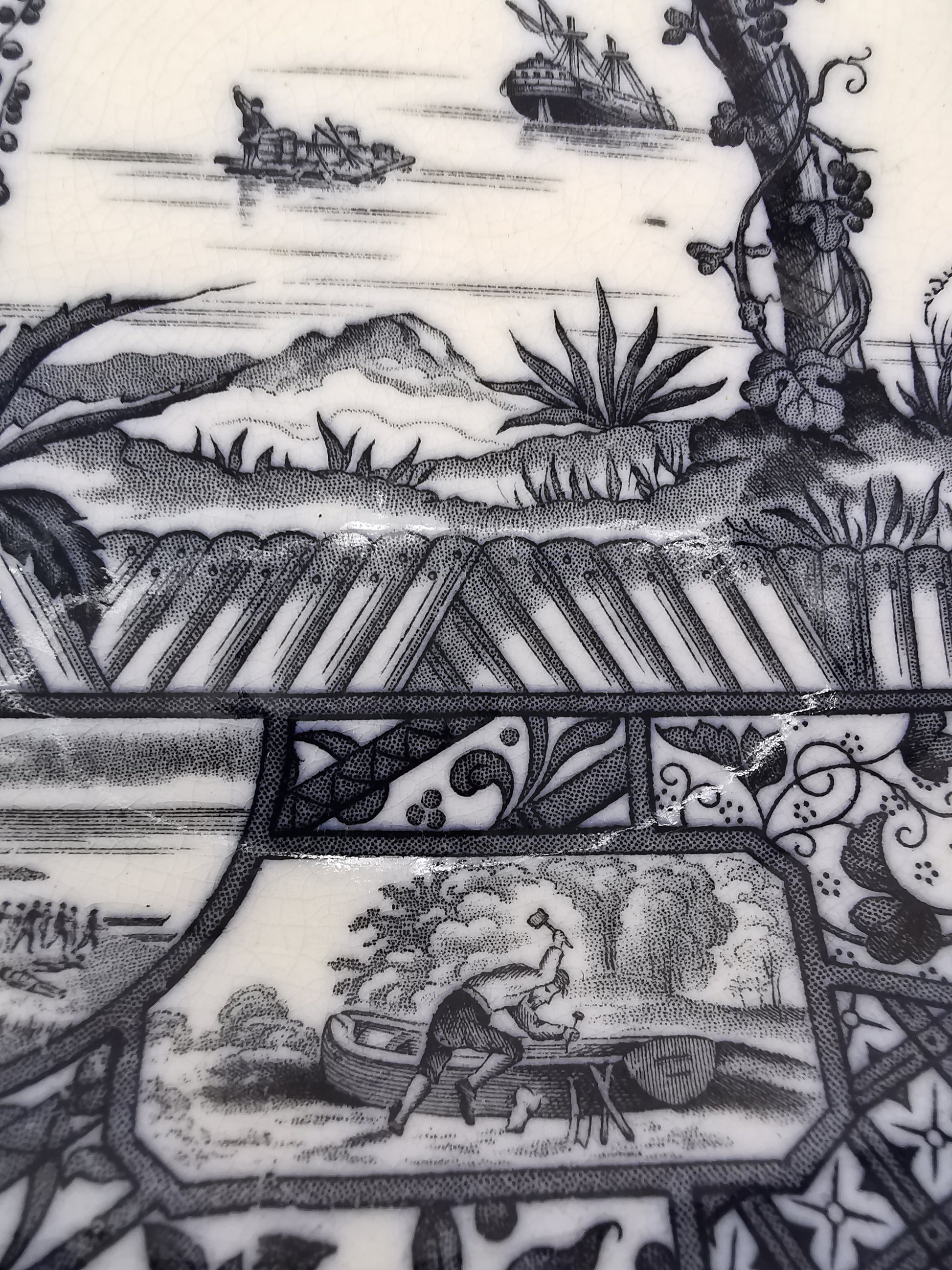 Antique J.G. Late Mayers Crusoe plate