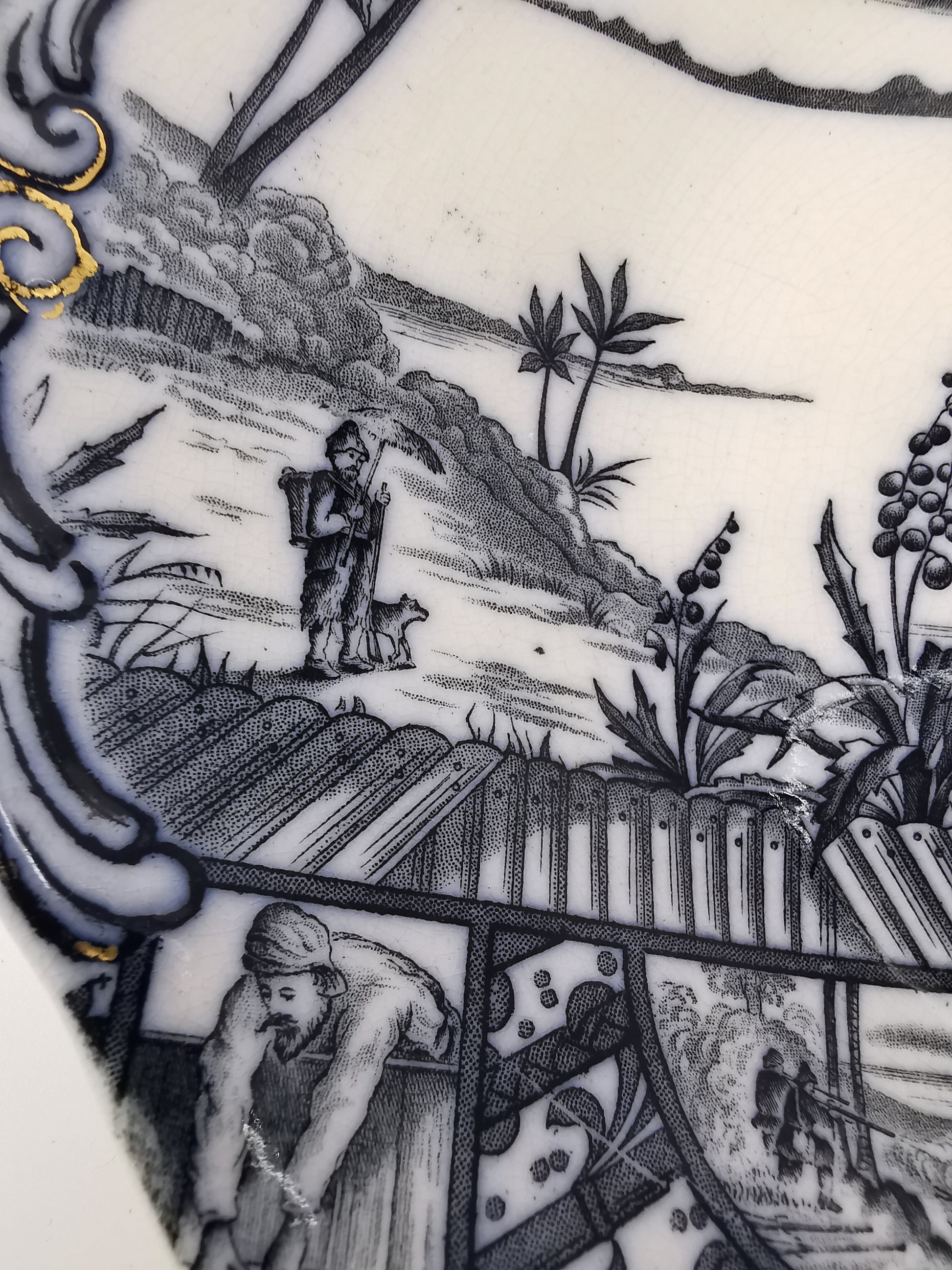 Antique J.G. Late Mayers Crusoe plate