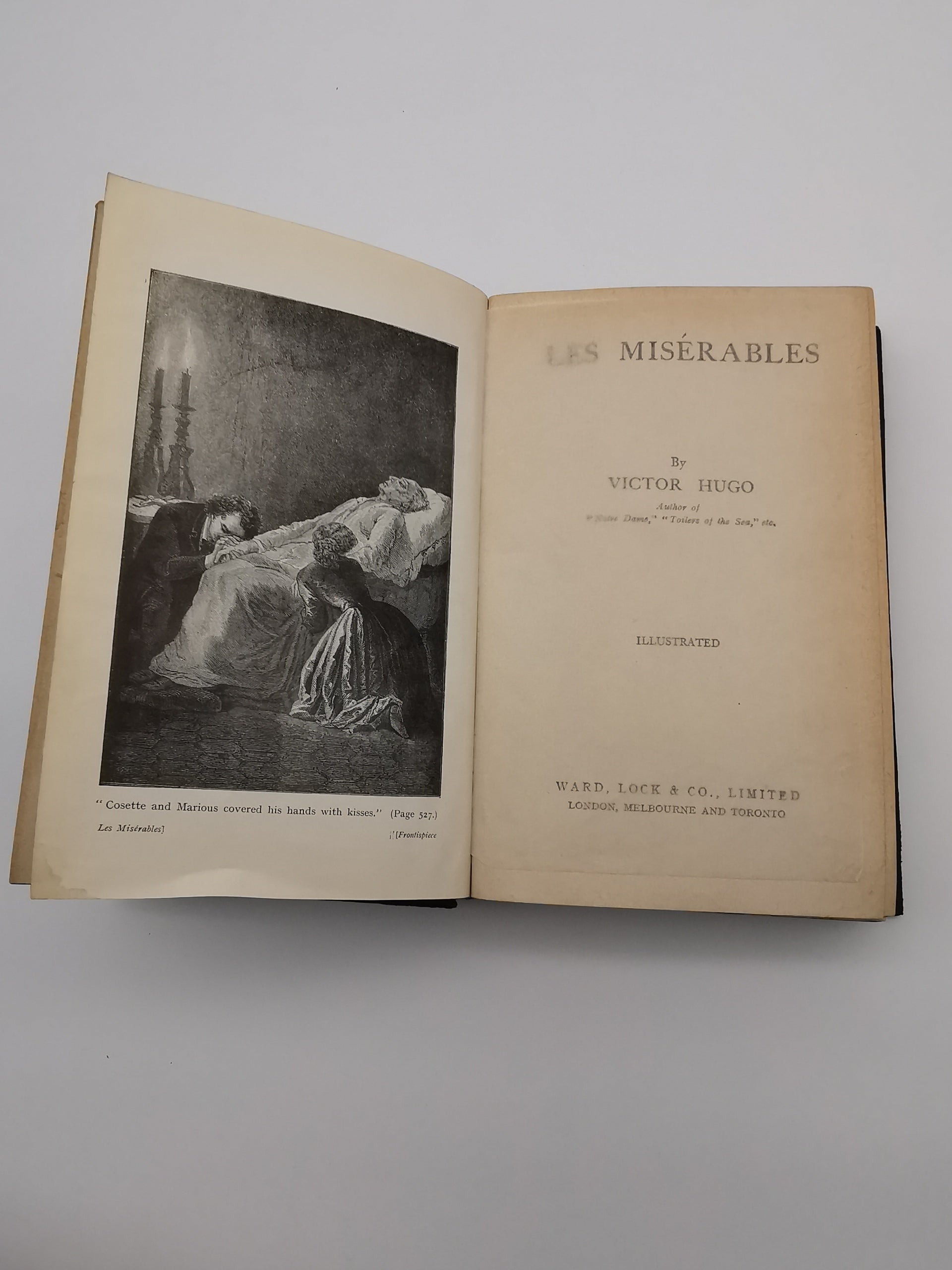Antique Les Miserables by Victor Hugo, English language deluxe edition