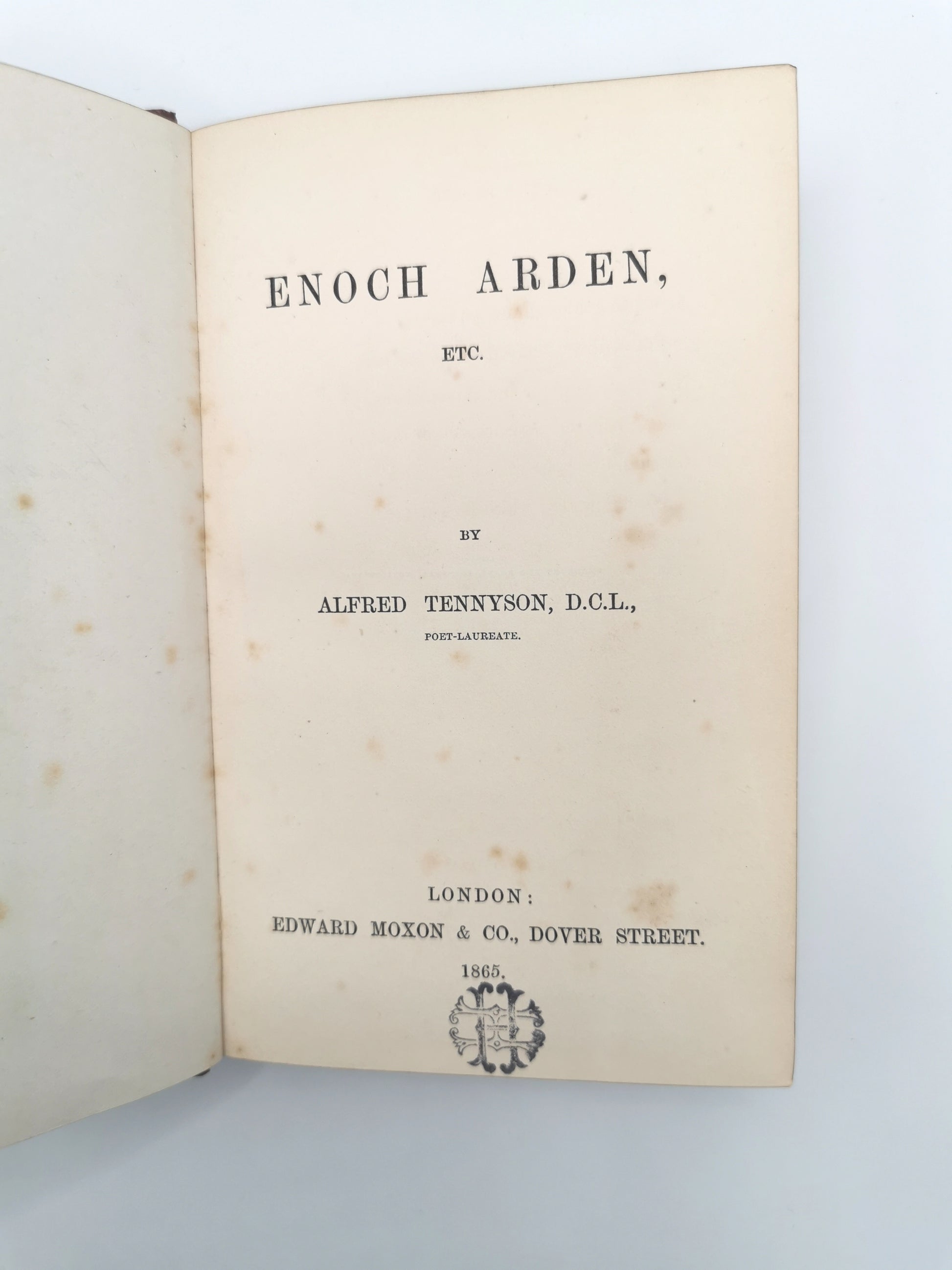 Antique Tennyson "Enoch Arden" book, 1865