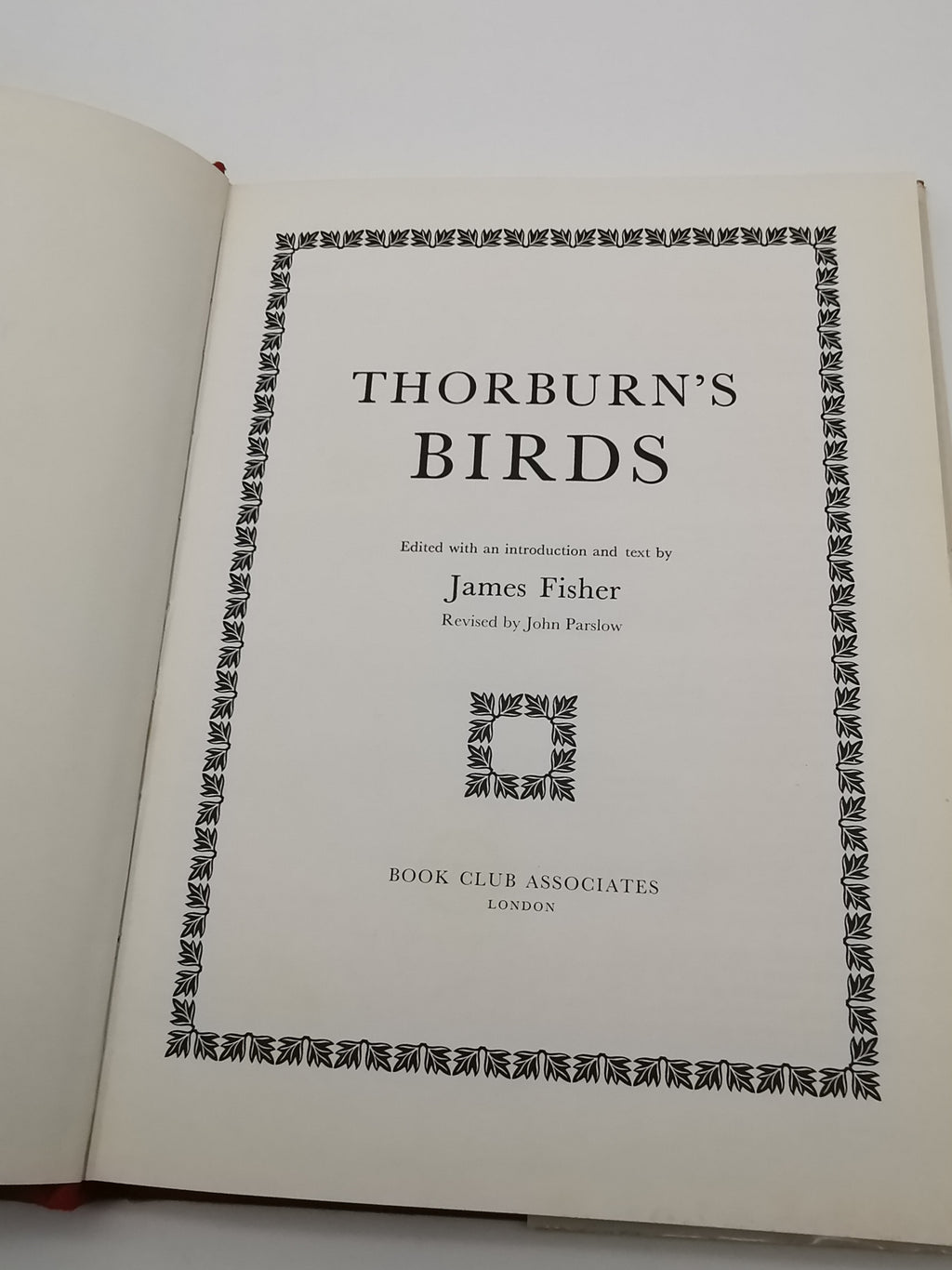 Thorburn's Birds by James Fisher & John Parslow – Book Club Associates Edition (Hardback)