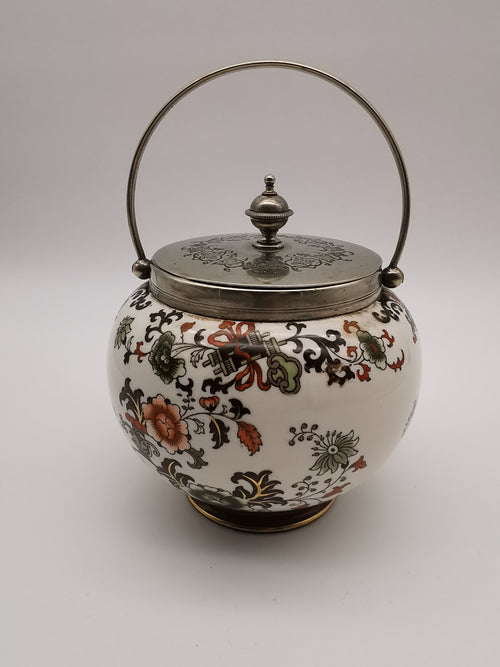 Antique Doulton Biscuit Barrel, Nankin pattern