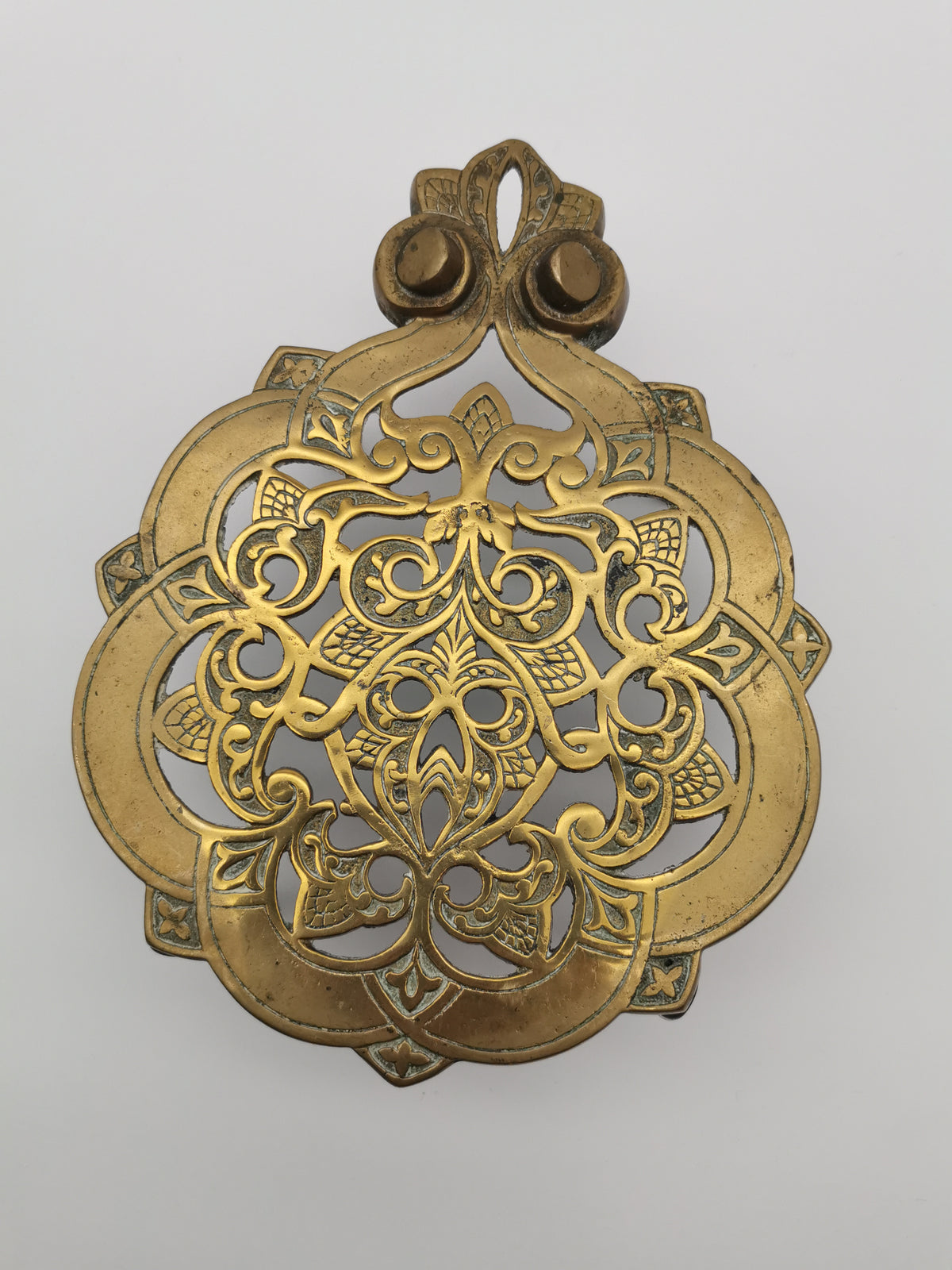 Antique/Vintage Ornate Brass Trivet - Footed Kettle & Plant Pot Stand