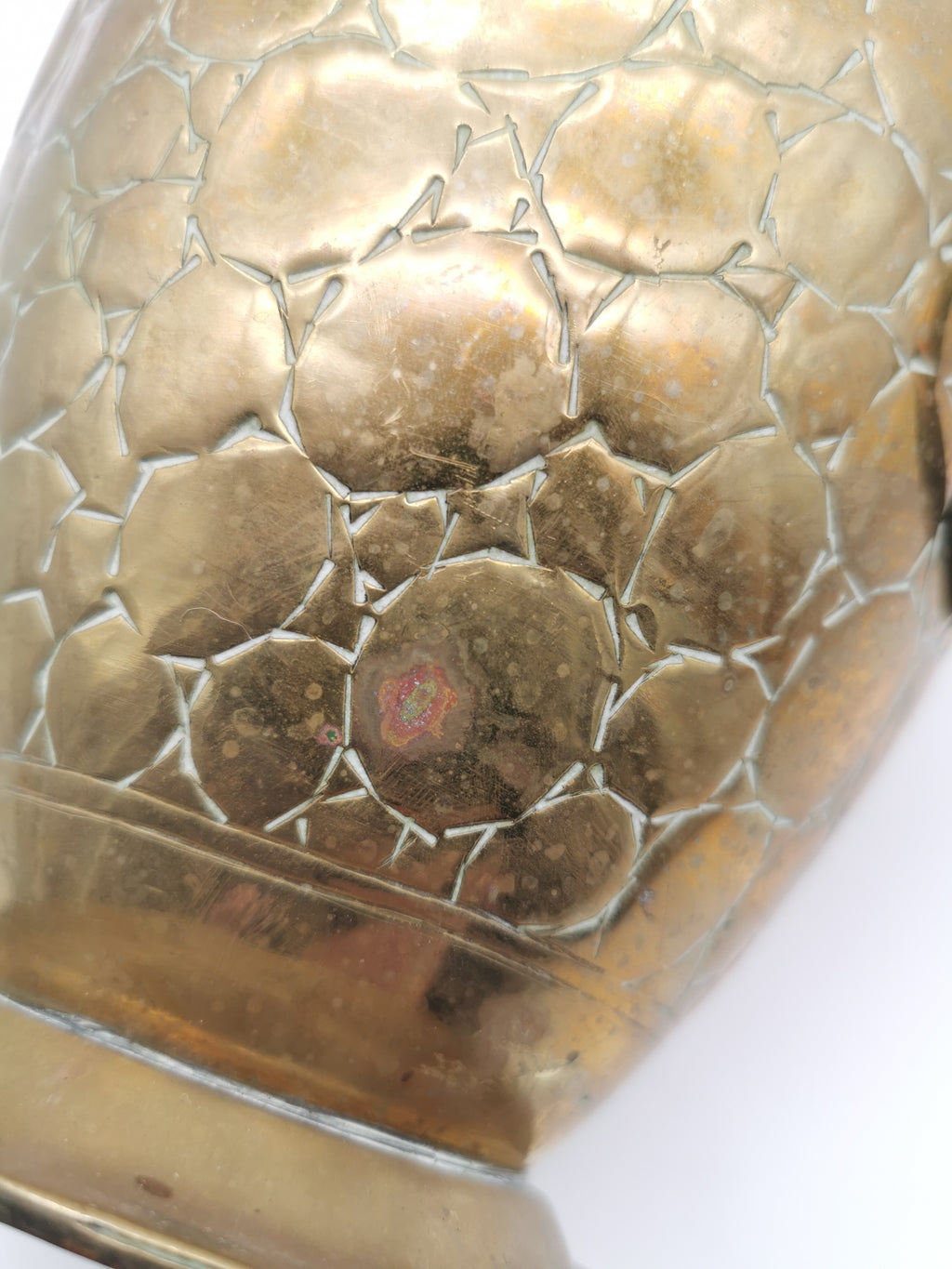 Vintage Brass Lion Heads/Foo Dogs Urn Vase