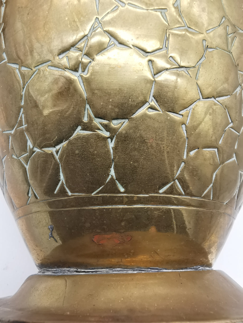 Vintage Brass Lion Heads/Foo Dogs Urn Vase