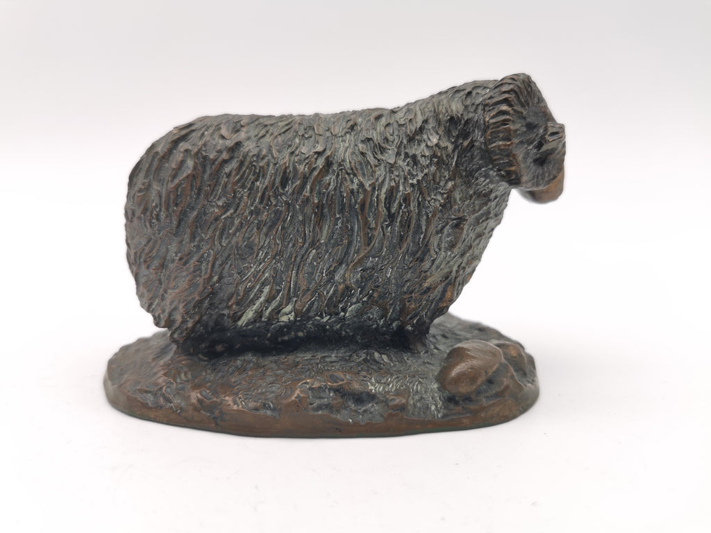 Cold Cast Bronze Ram Figurine, British Countryside Animal Art