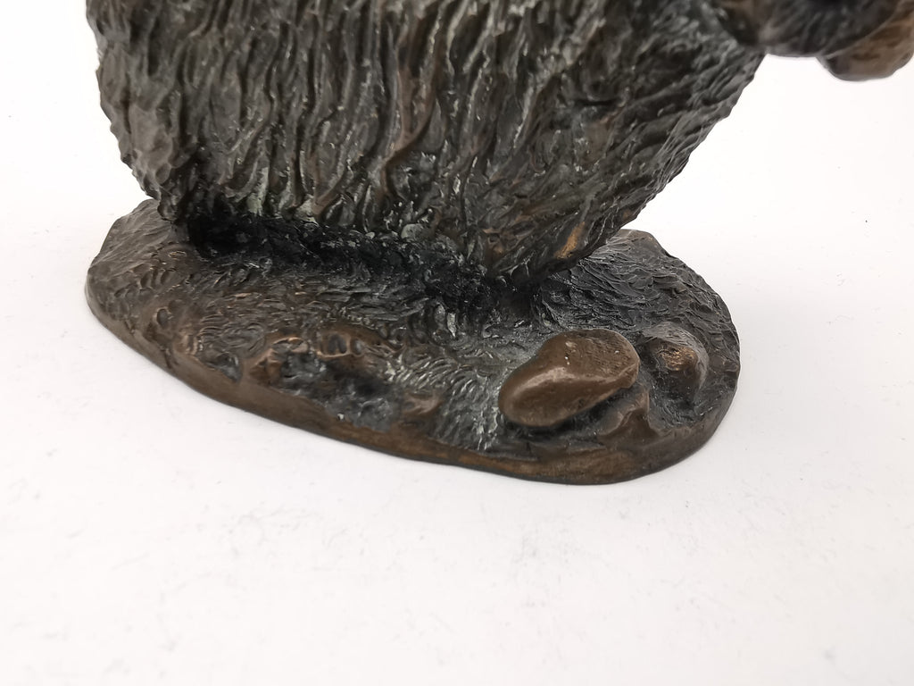 Cold Cast Bronze Ram Figurine, British Countryside Animal Art