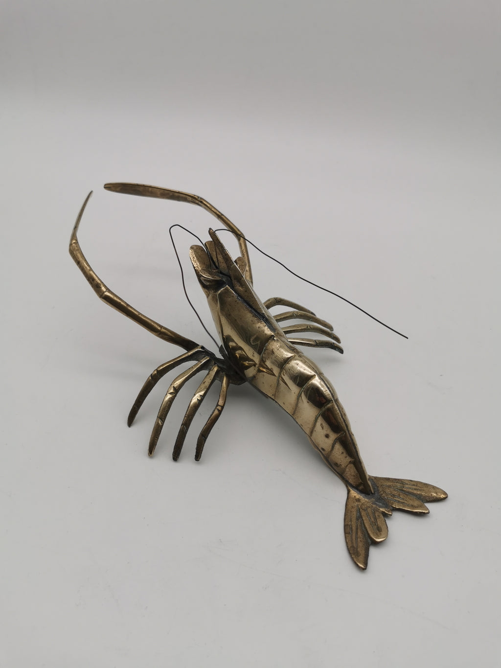 Vintage Brass Lobster Crawfish Sculpture – Mid-Century  Nautical Wall Art