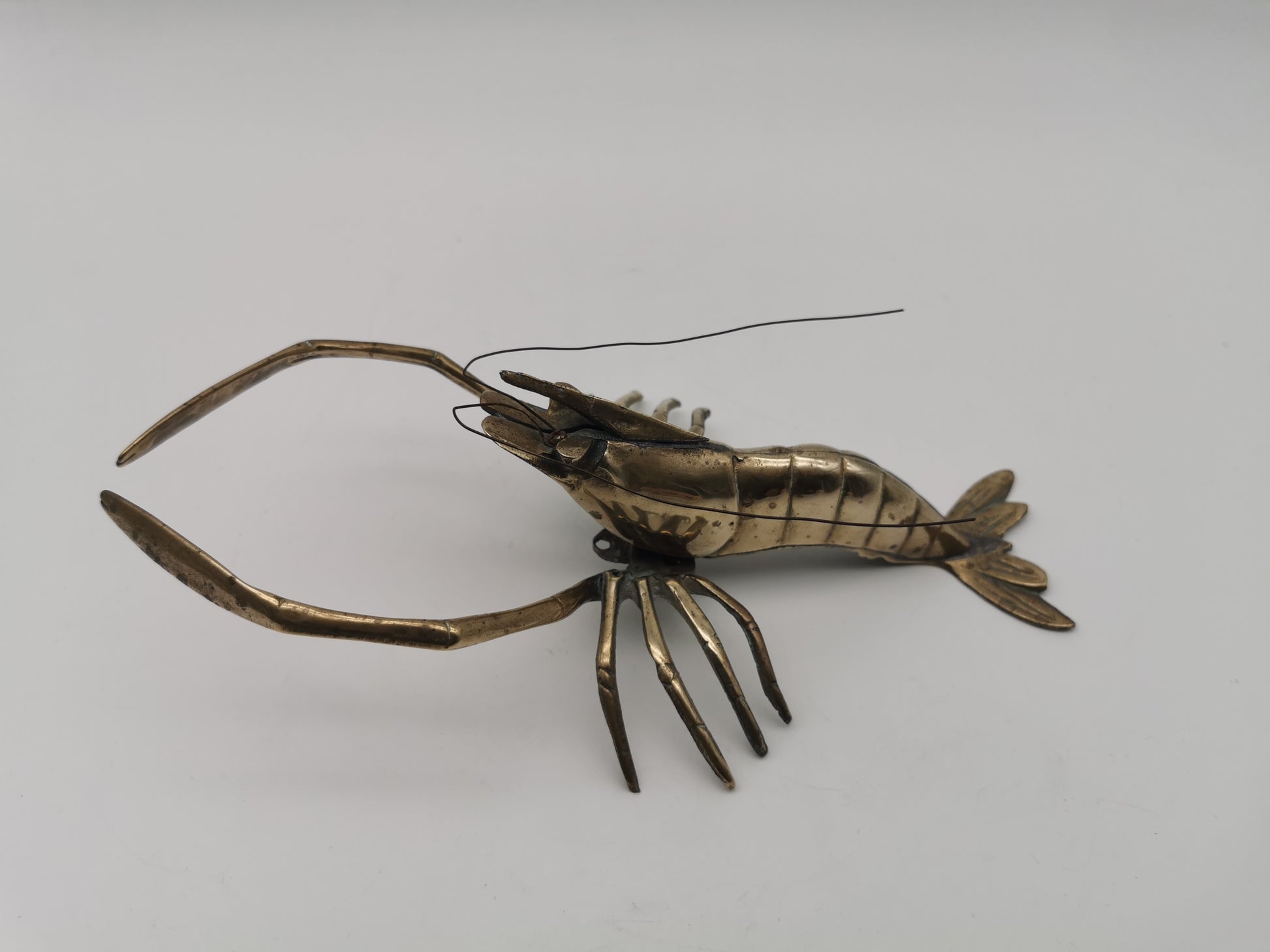 Vintage Brass Lobster Crawfish Sculpture – Mid-Century  Nautical Wall Art