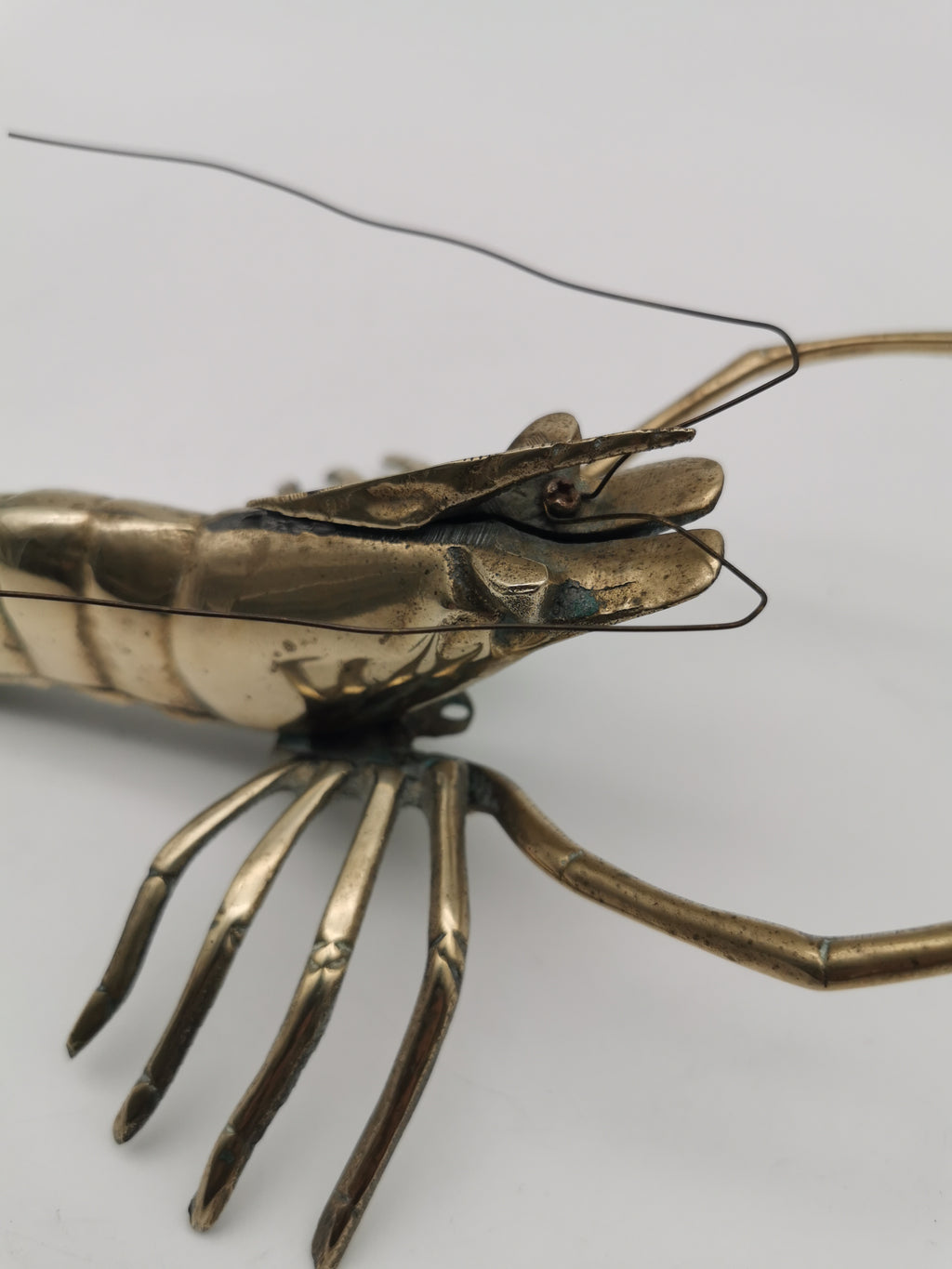Vintage Brass Lobster Crawfish Sculpture – Mid-Century  Nautical Wall Art