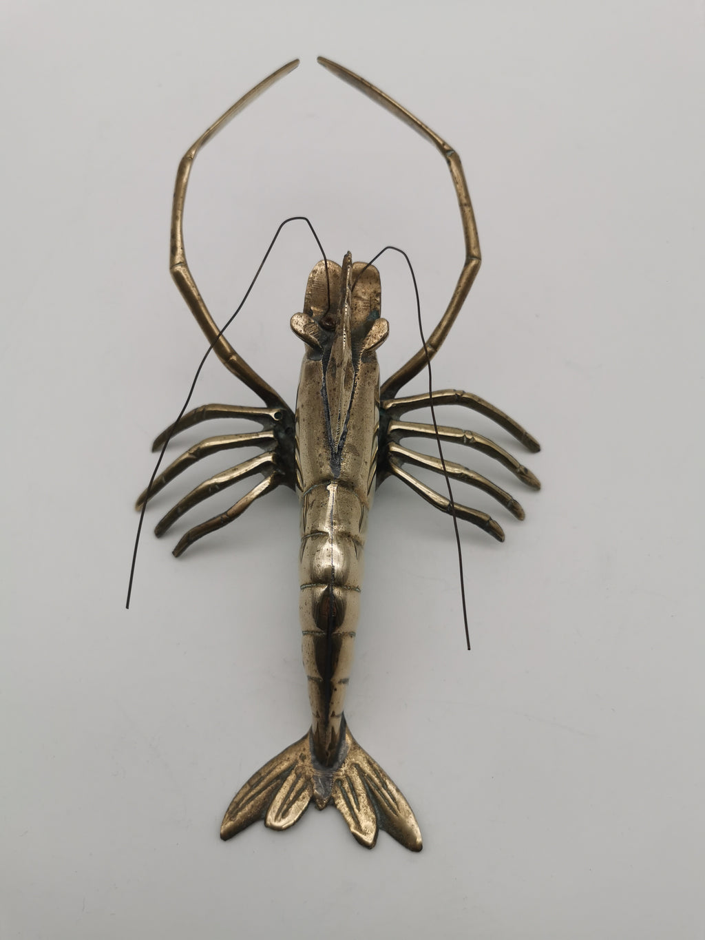 Vintage Brass Lobster Crawfish Sculpture – Mid-Century  Nautical Wall Art