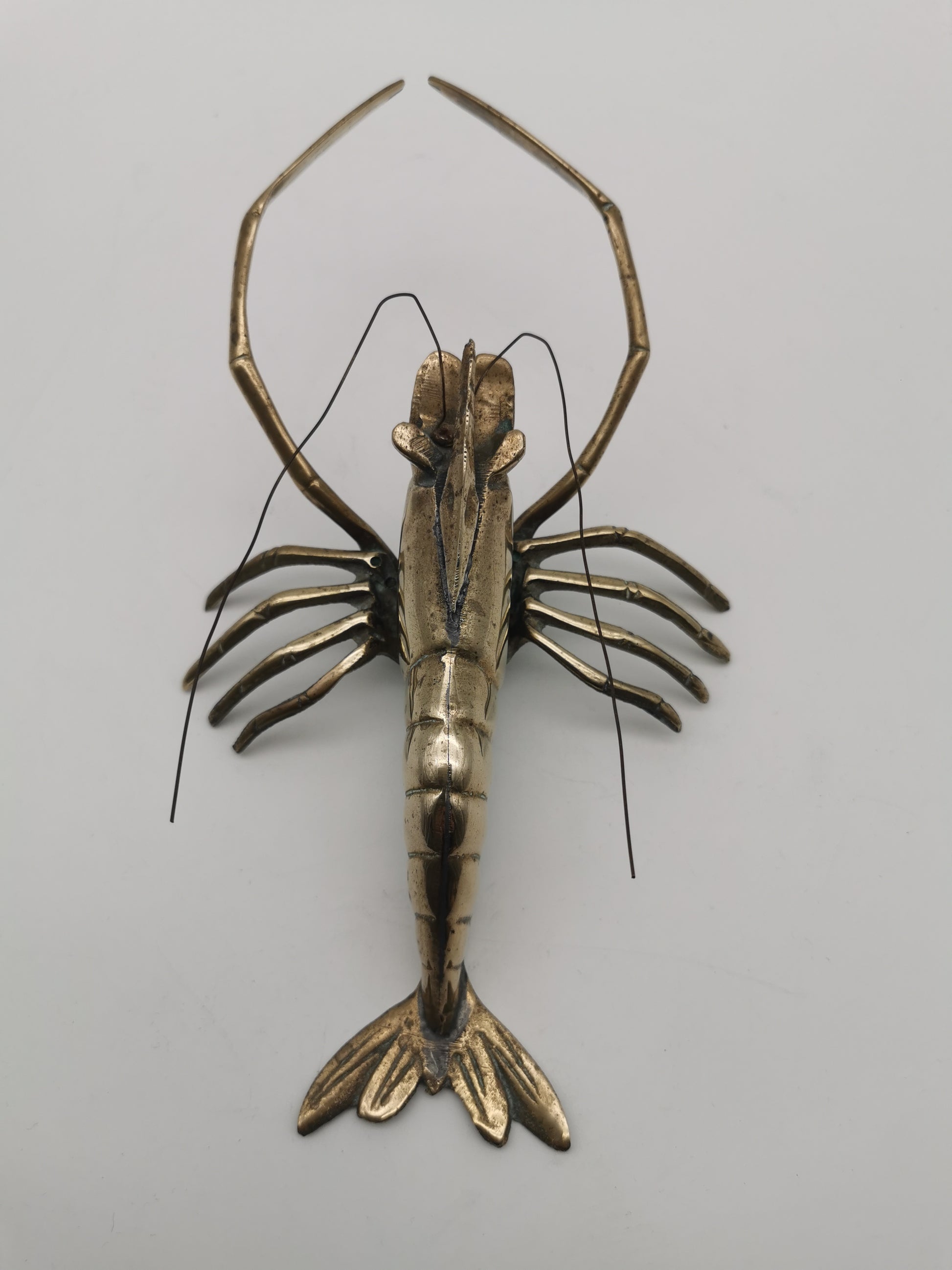 Vintage Brass Lobster Crawfish Sculpture – Mid-Century  Nautical Wall Art