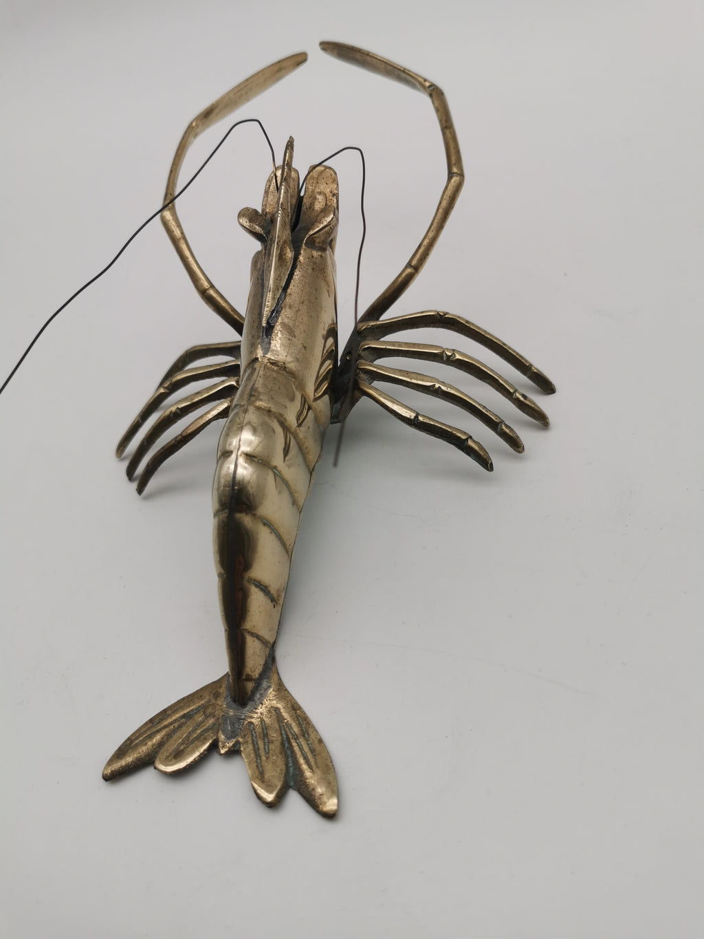 Vintage Brass Lobster Crawfish Sculpture – Mid-Century  Nautical Wall Art