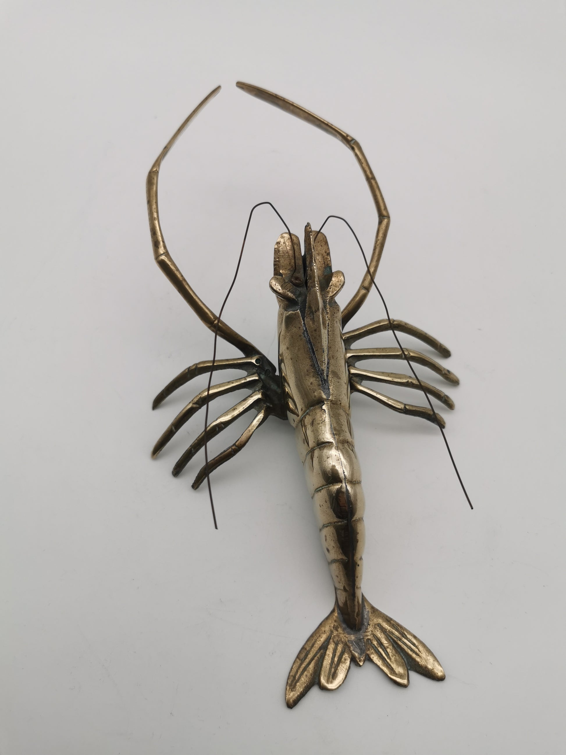 Vintage Brass Lobster Crawfish Sculpture – Mid-Century  Nautical Wall Art