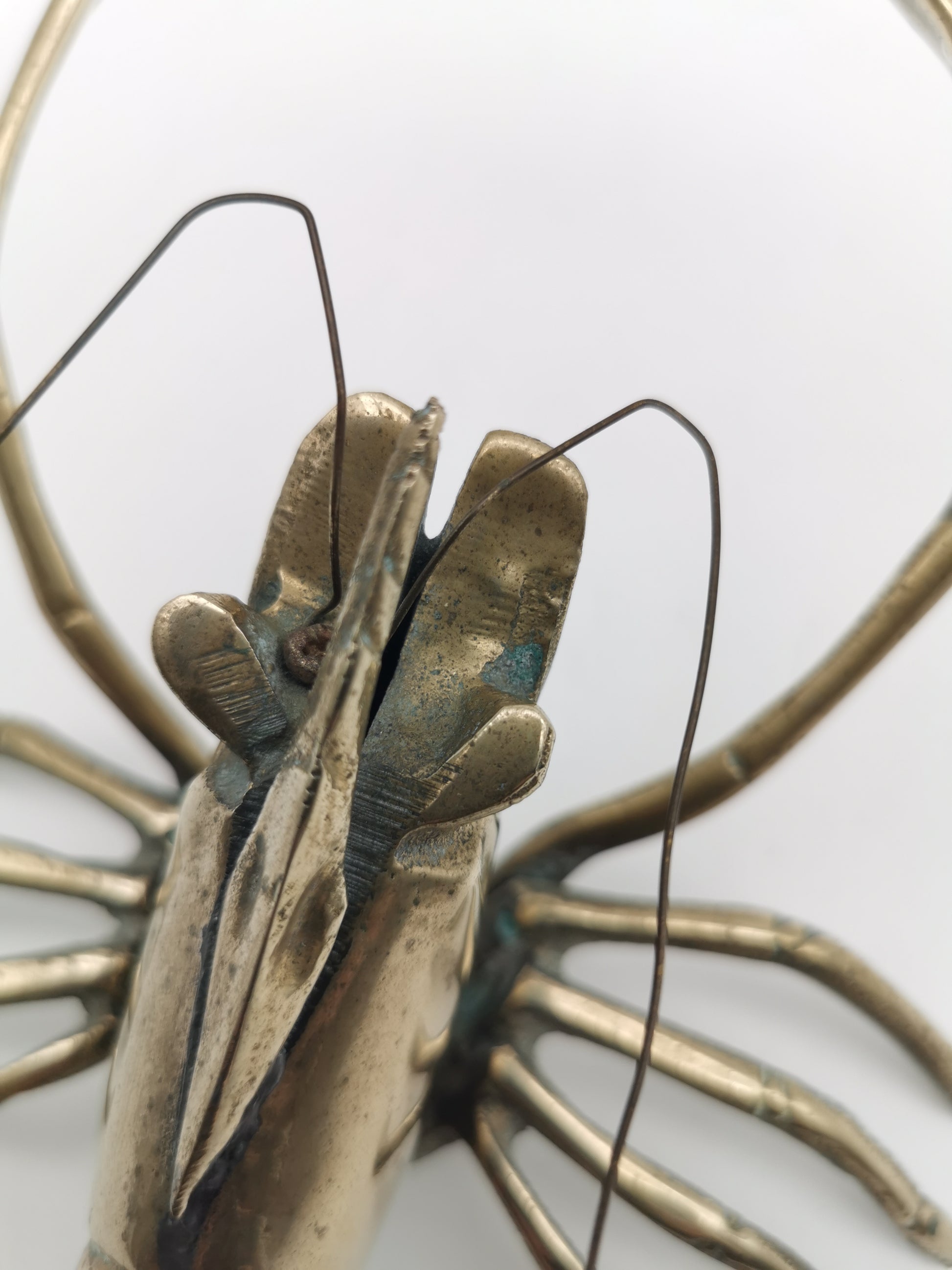 Vintage Brass Lobster Crawfish Sculpture – Mid-Century  Nautical Wall Art