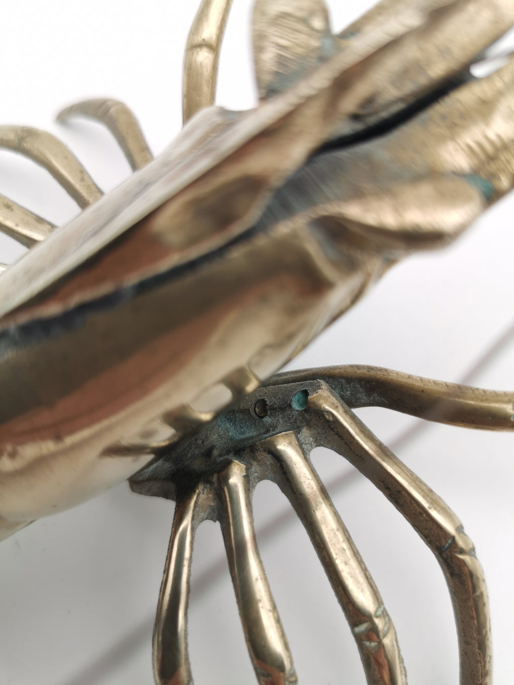 Vintage Brass Lobster Crawfish Sculpture – Mid-Century  Nautical Wall Art