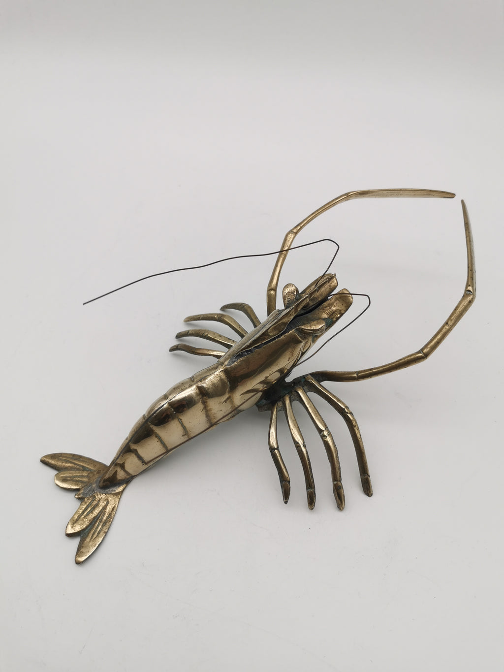 Vintage Brass Lobster Crawfish Sculpture – Mid-Century  Nautical Wall Art
