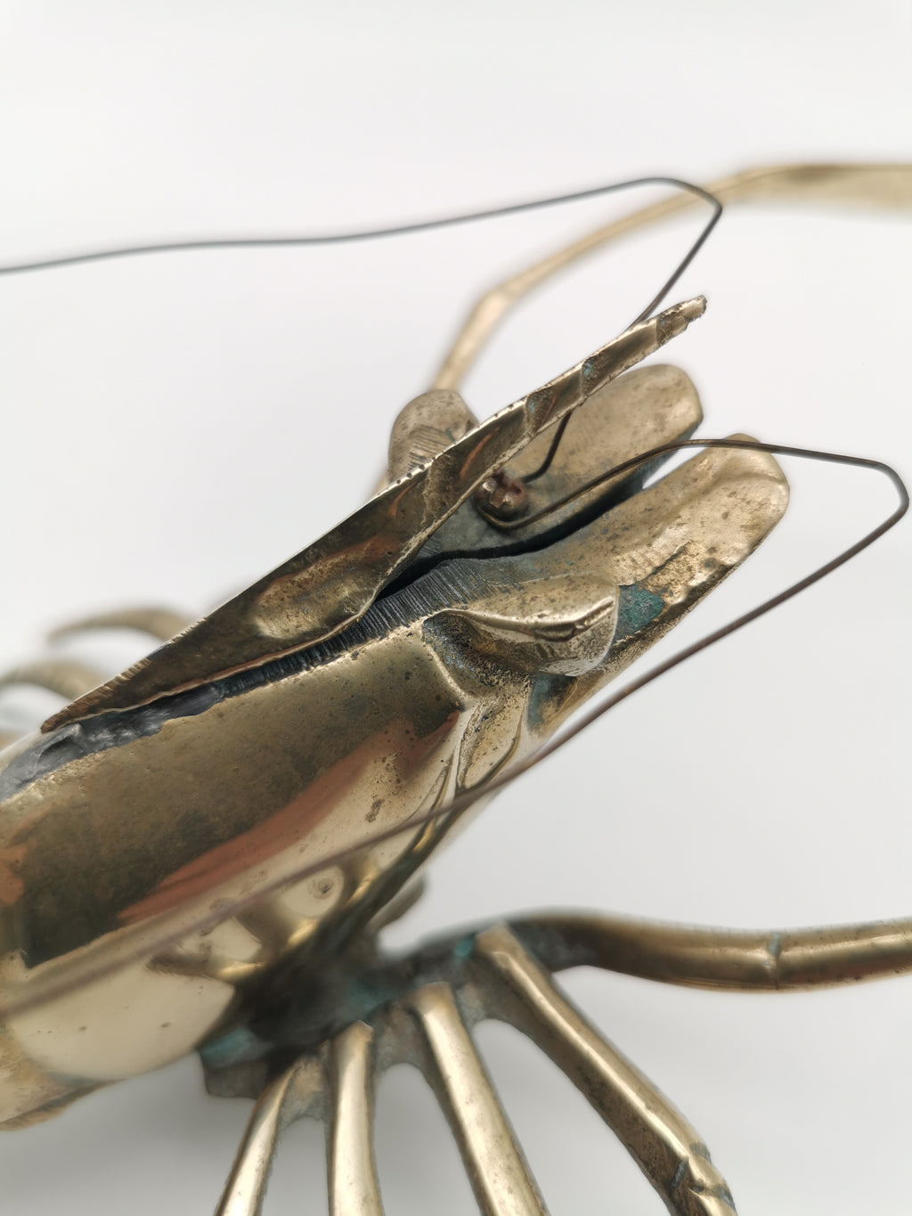 Vintage Brass Lobster Crawfish Sculpture – Mid-Century  Nautical Wall Art