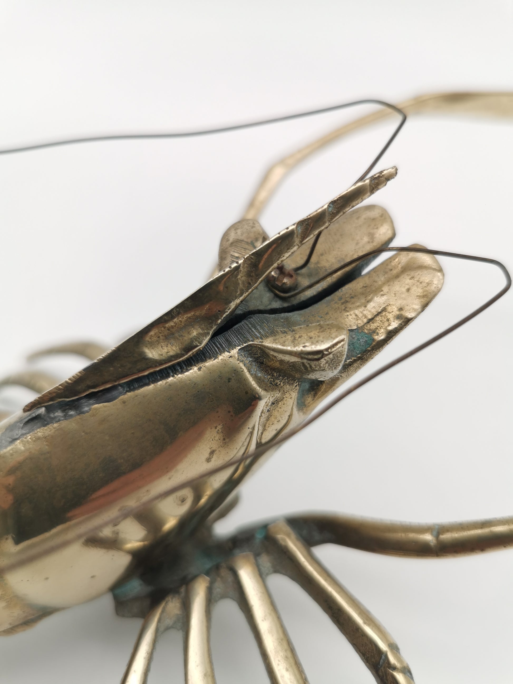 Vintage Brass Lobster Crawfish Sculpture – Mid-Century  Nautical Wall Art