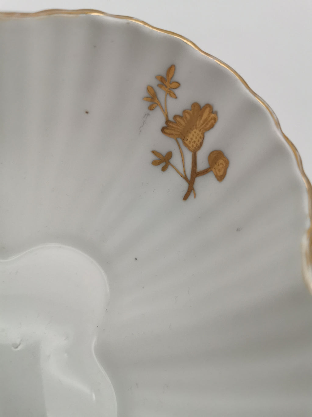 Antique Wileman Foley China "Foley Shape" 4-Lobed Gold Gilt Slop Sugar Bowl, Pre- Shelley, c.1894 (Pattern 3981)