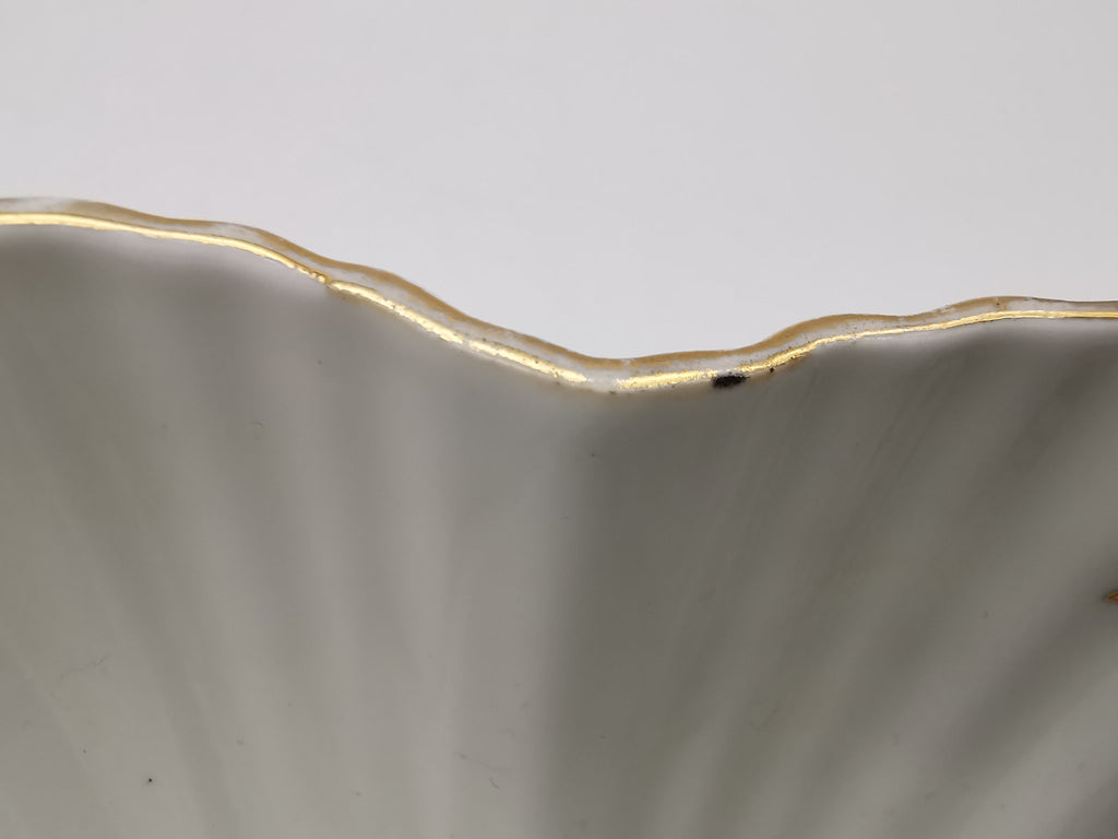 Antique Wileman Foley China "Foley Shape" 4-Lobed Gold Gilt Slop Sugar Bowl, Pre- Shelley, c.1894 (Pattern 3981)