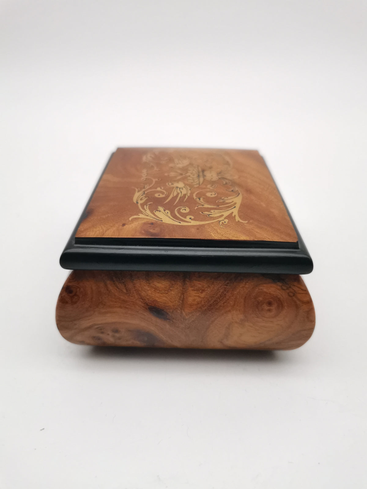Vintage Italian Sorrento Olive Wood Inlaid Jewelry Box – Matte Birds Marquetry